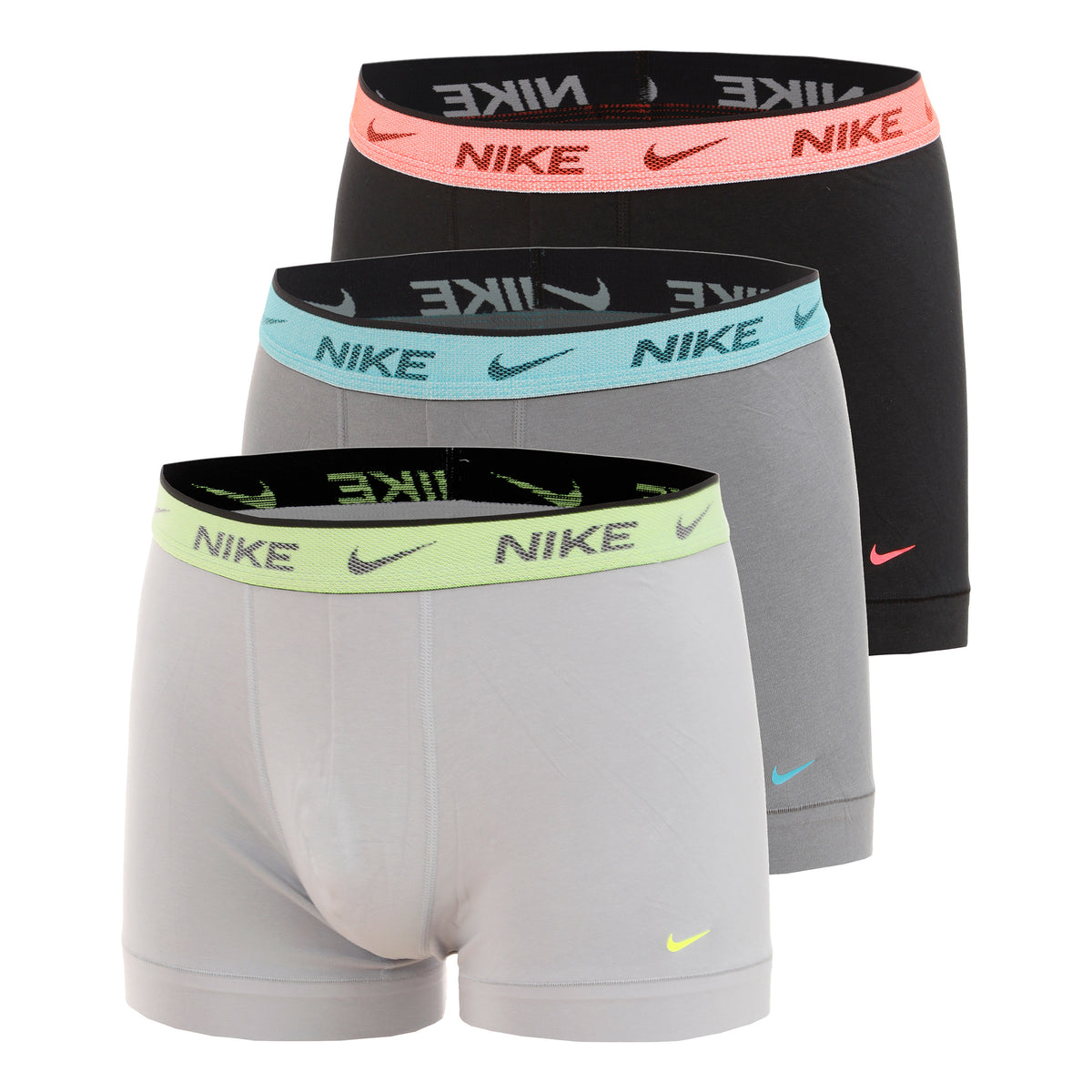 Nike Essential Cotton Stretch Trunk Trenýrky 3ks v baleni Muži - stříbrná