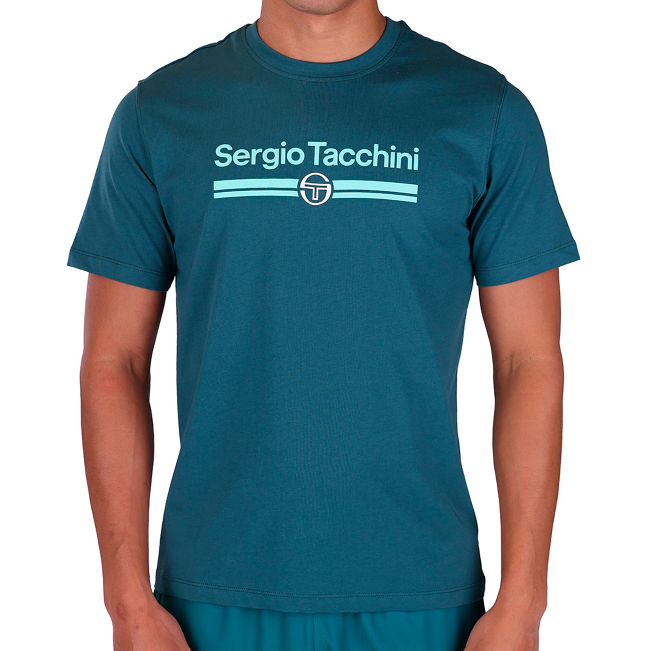 Sergio Tacchini Marchio Co Tričko Muži - tmavě zelená, bílá
