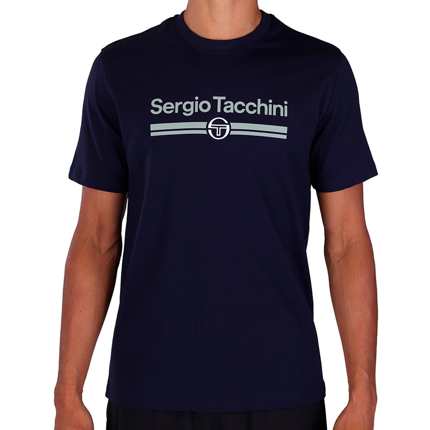 Sergio Tacchini Marchio Co Tričko Muži - tmavě modrá, bílá