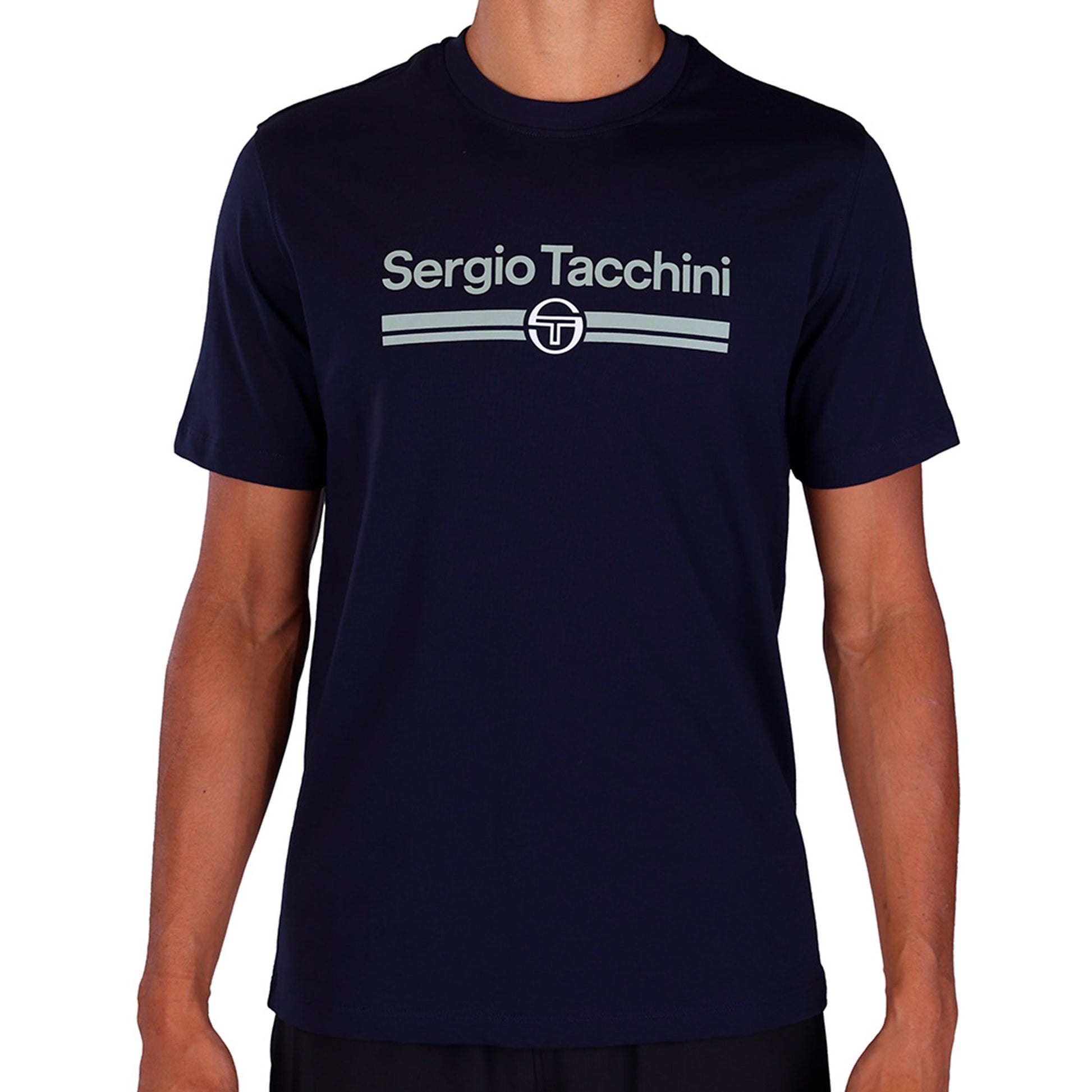 Sergio Tacchini Marchio Co Tričko Muži - tmavě modrá, bílá