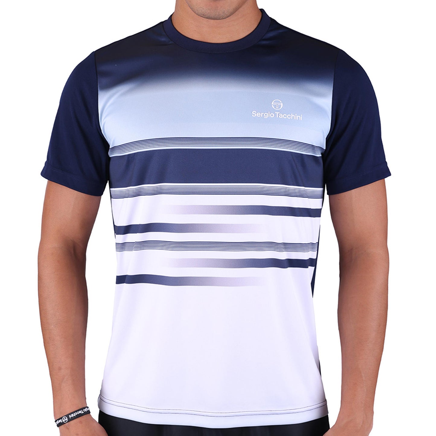 Sergio Tacchini Segnali PL  Tričko Muži - tmavě modrá, bílá