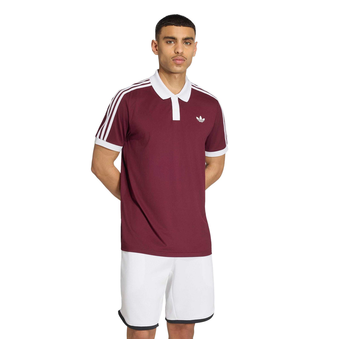 adidas Classics Pólo Muži - červené víno, bílá