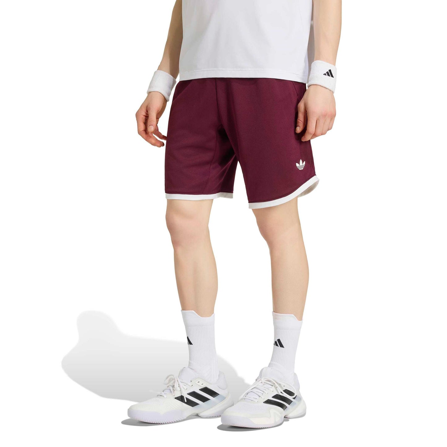 adidas Classics 9Inch Šortky Muži - červené víno, bílá