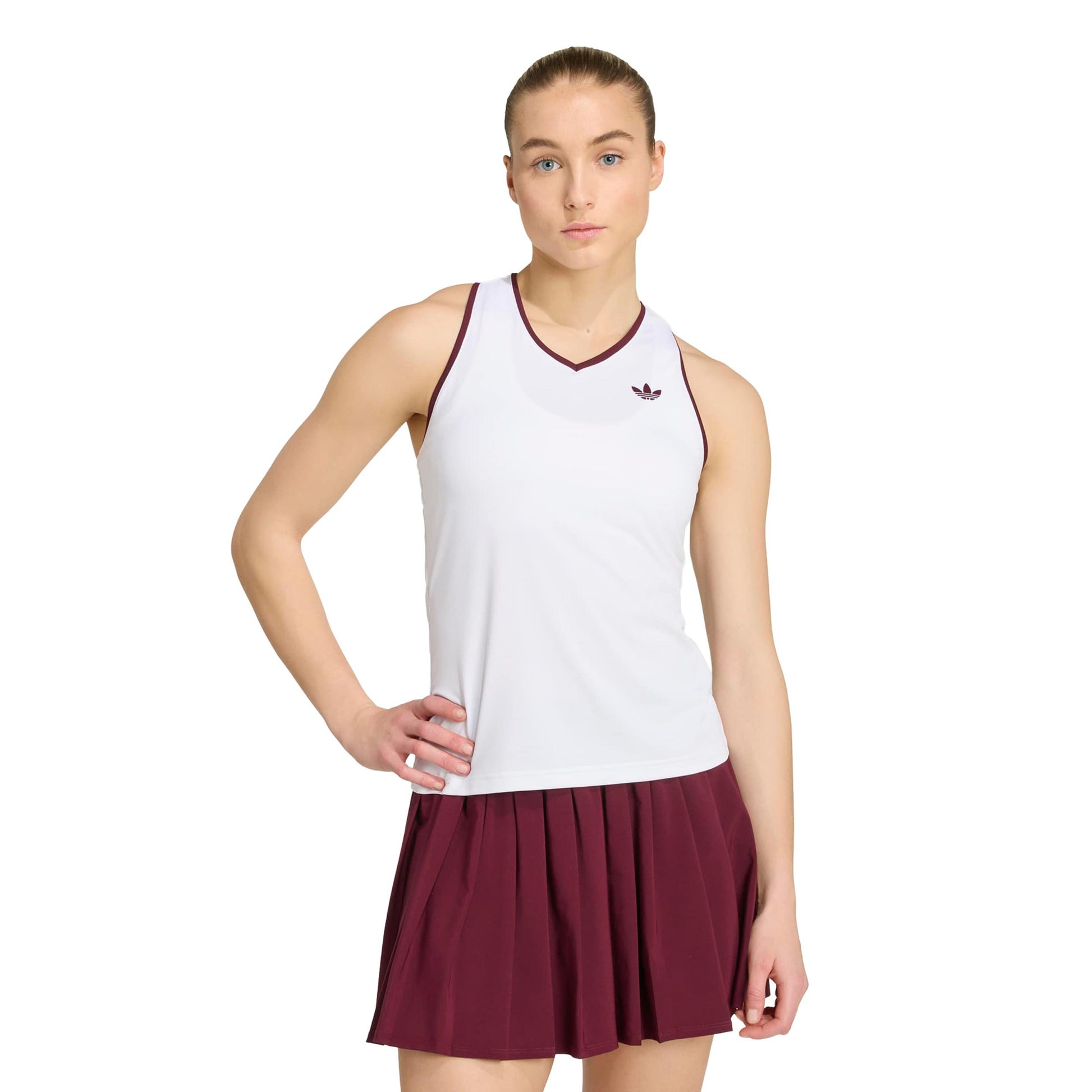 adidas Classics Sportovní tílko Dámy - bílá, červené víno