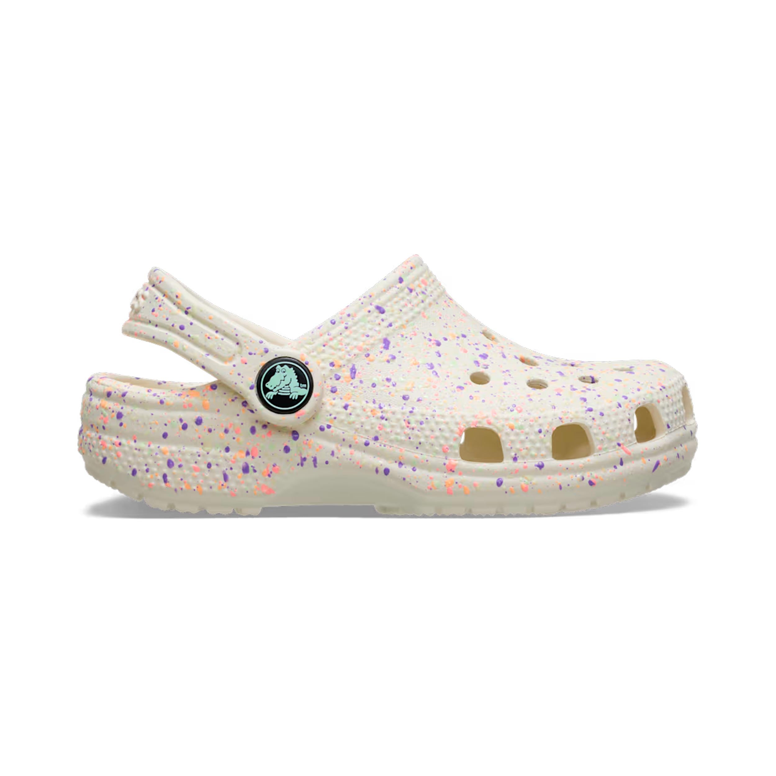 Crocs Classic Paint Splatter Pantofle Děti - béžová, vícebarevné