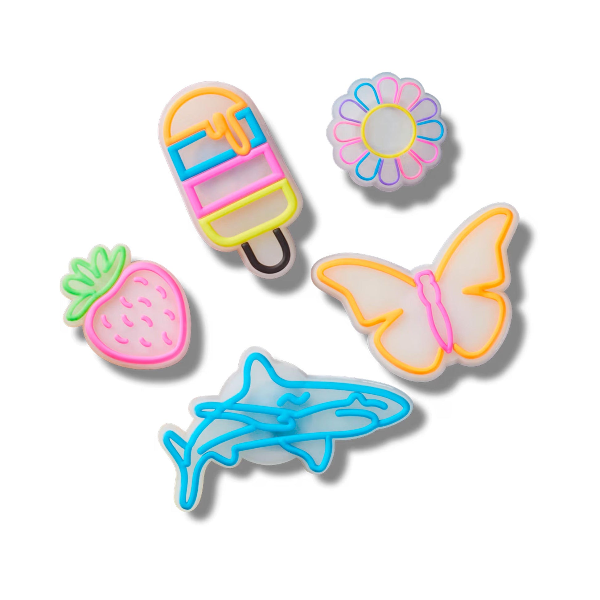 Crocs Lights Up Summer Sonstiges 5ks v baleni Unisex - tyrkysová, růžová