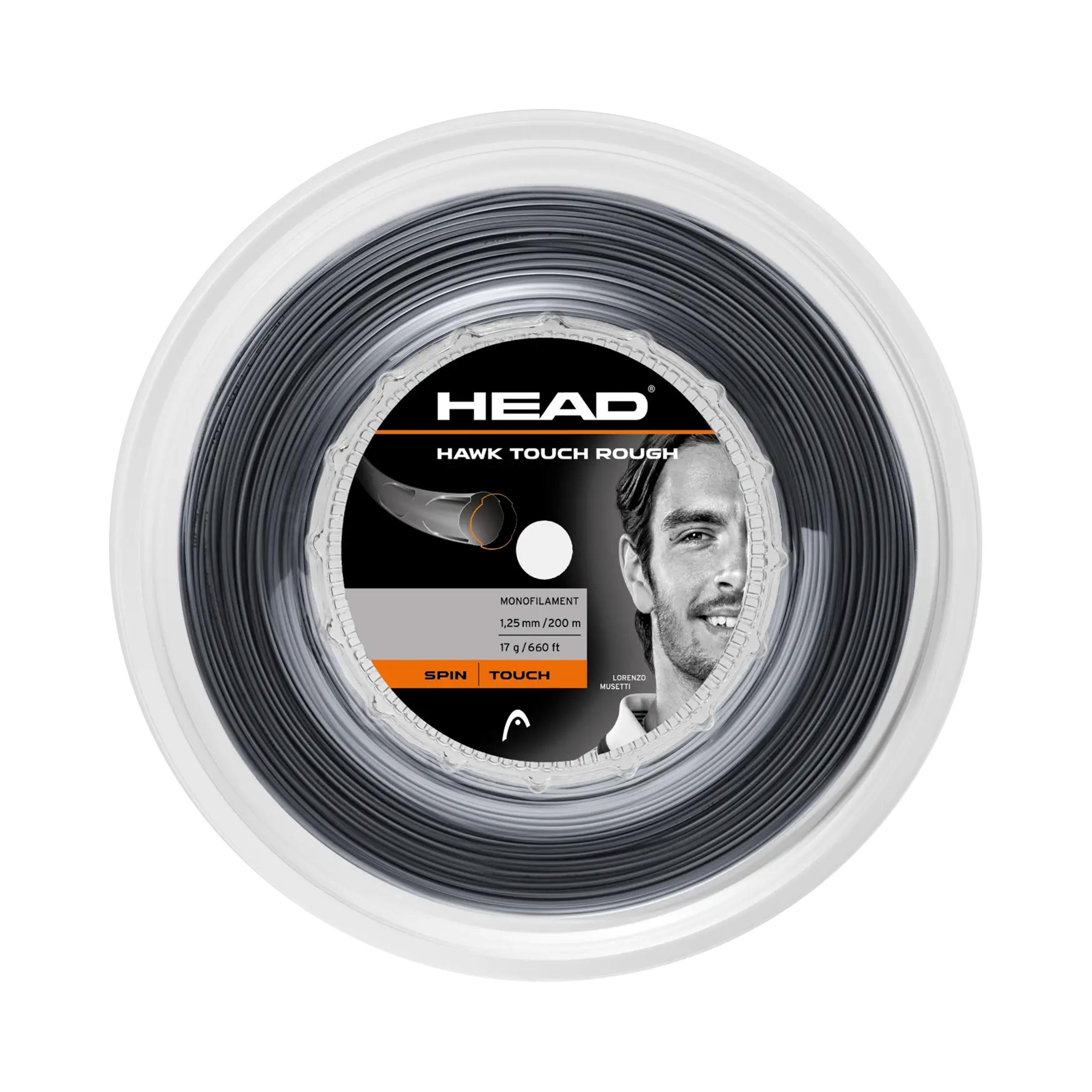 HEAD Hawk Touch Rough Výplet - role 200m - černá