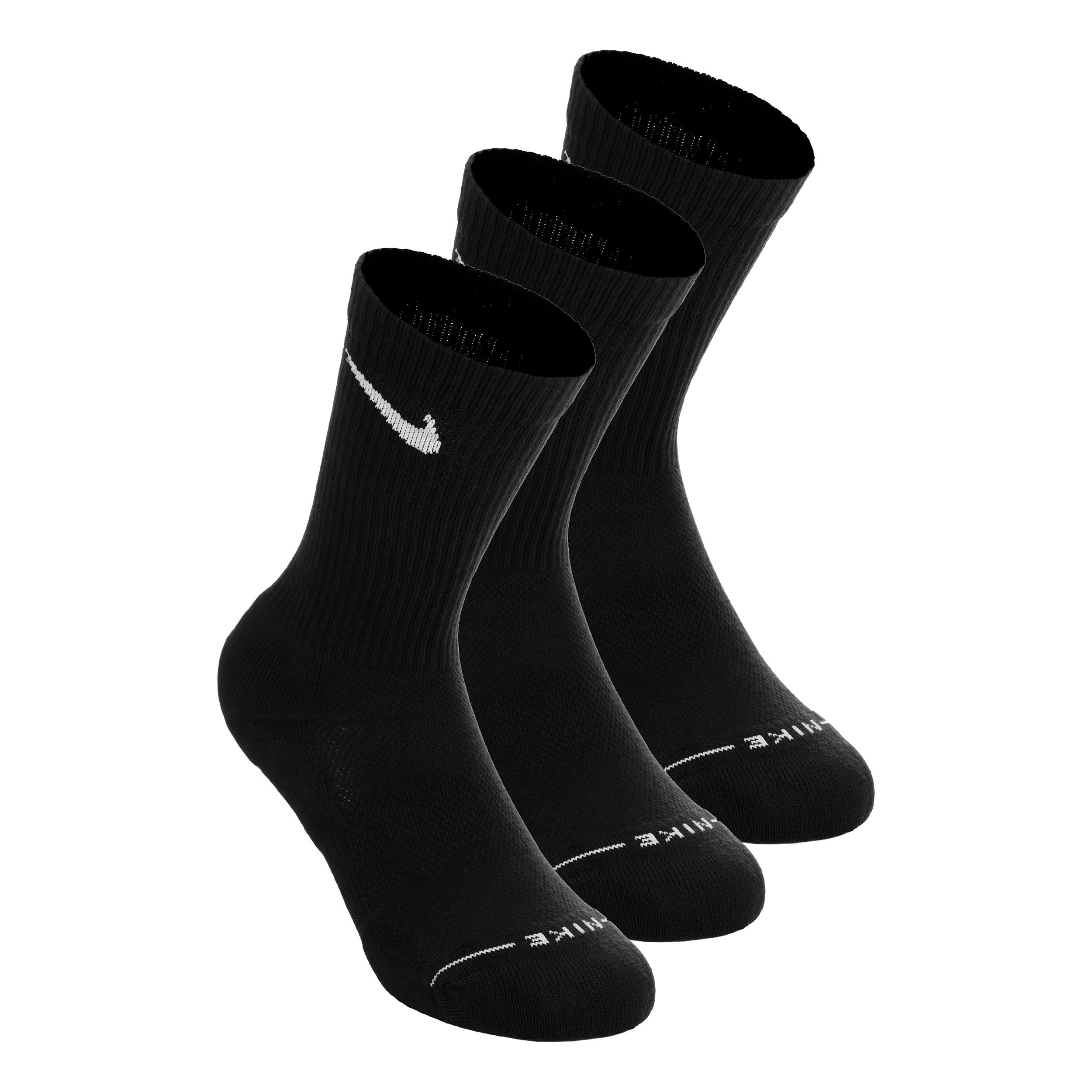 Nike Crew Tenisové ponožky 3ks v baleni Unisex - černá