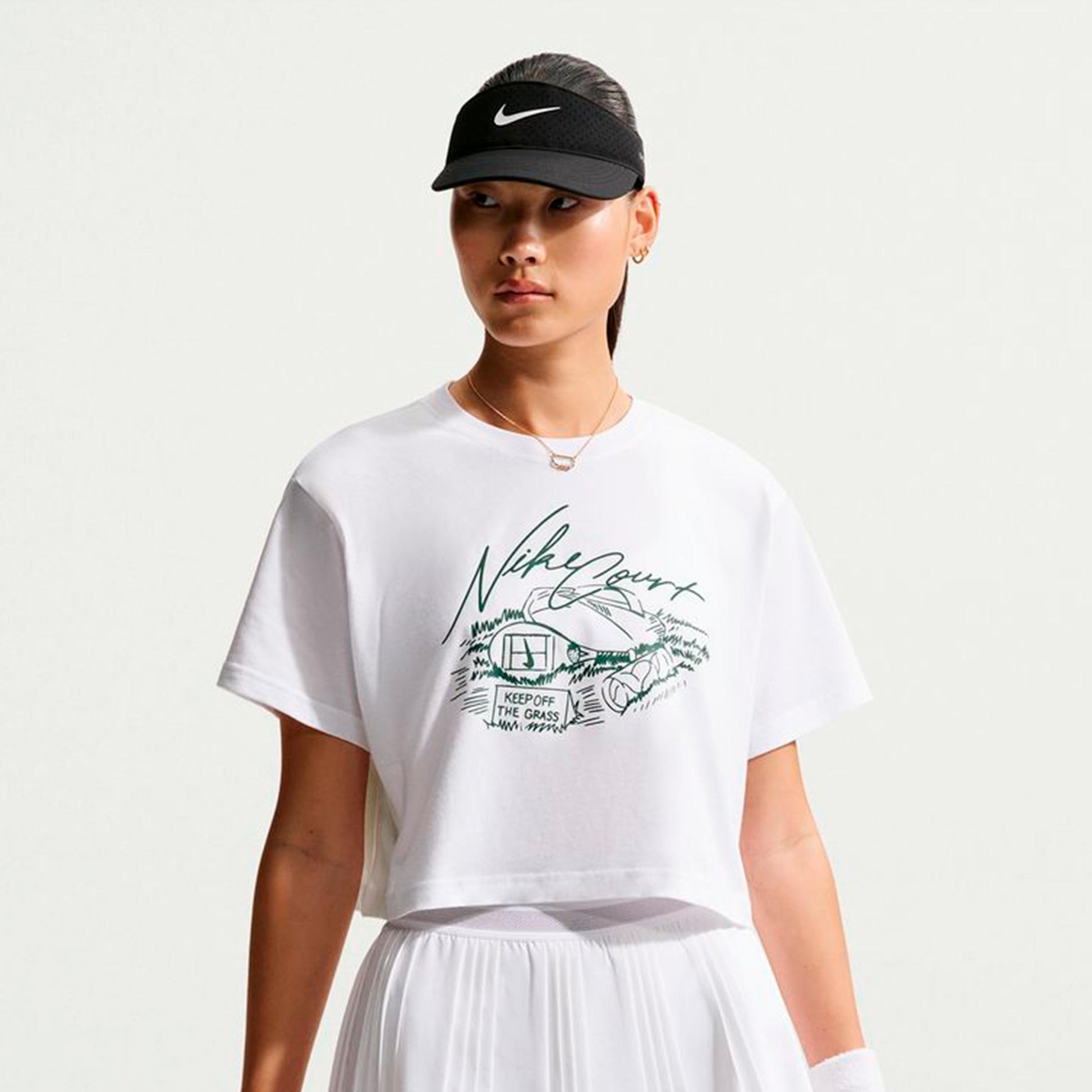 Nike Slam Crop Tričko Dámy - bílá