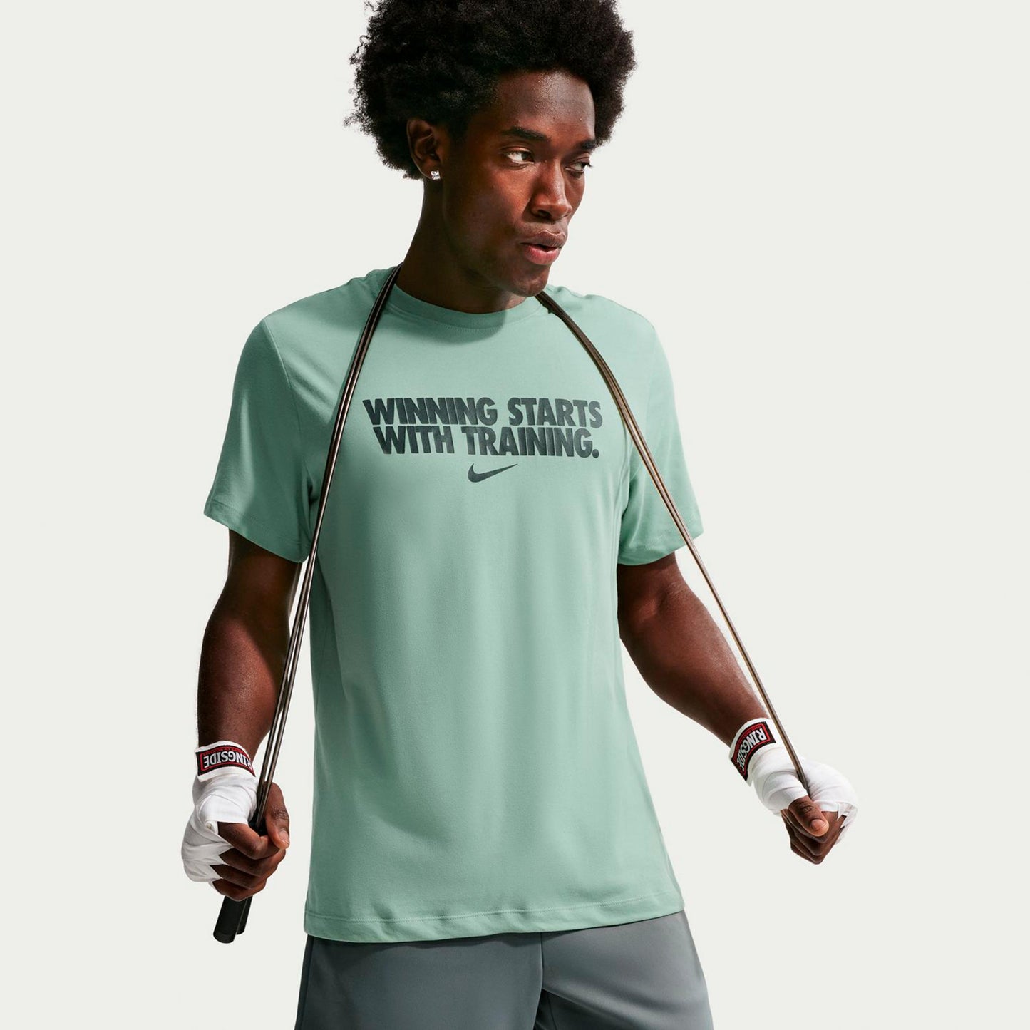 Nike Dri-Fit Winning Tričko Muži - sivozelená, šedá