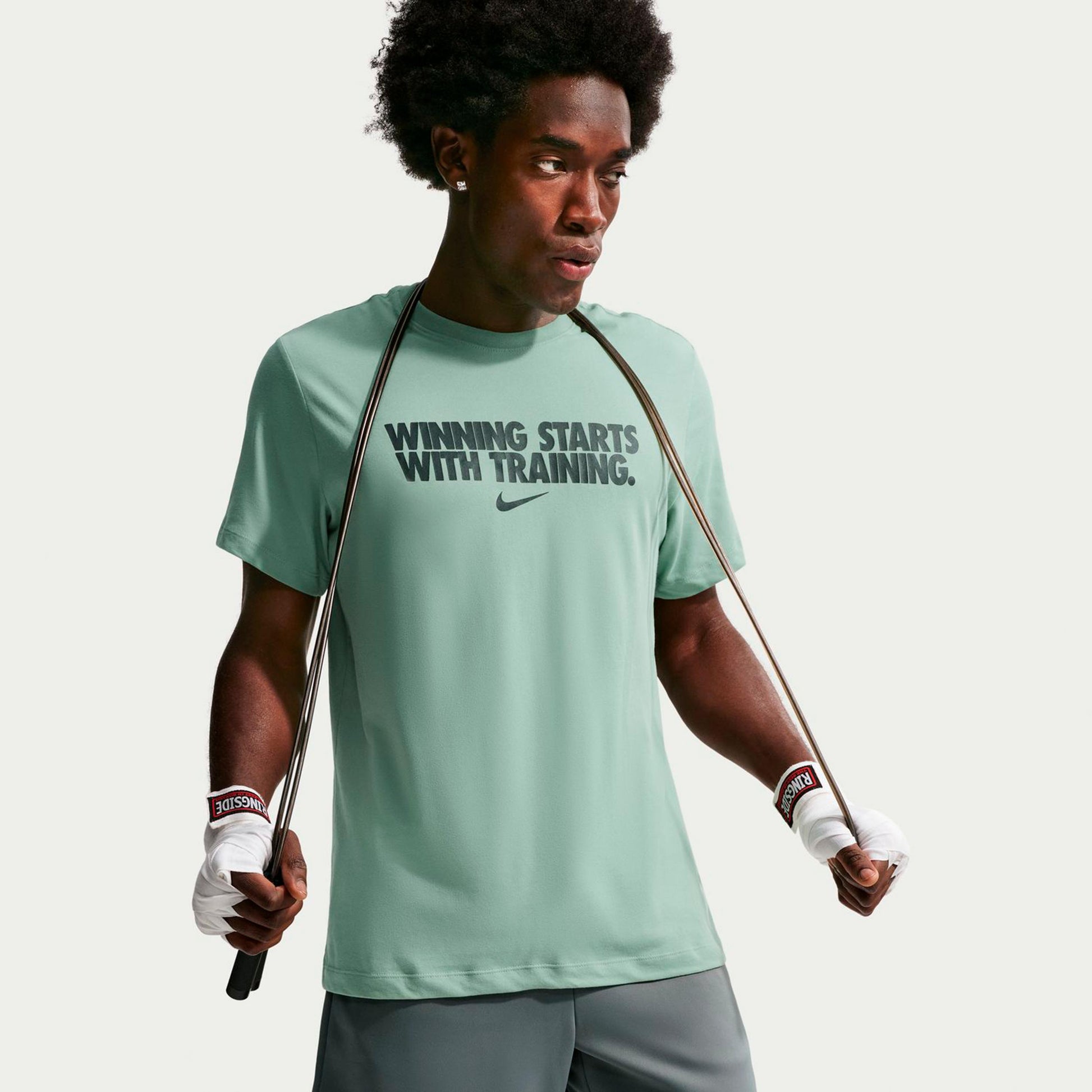 Nike Dri-Fit Winning Tričko Muži - sivozelená, šedá