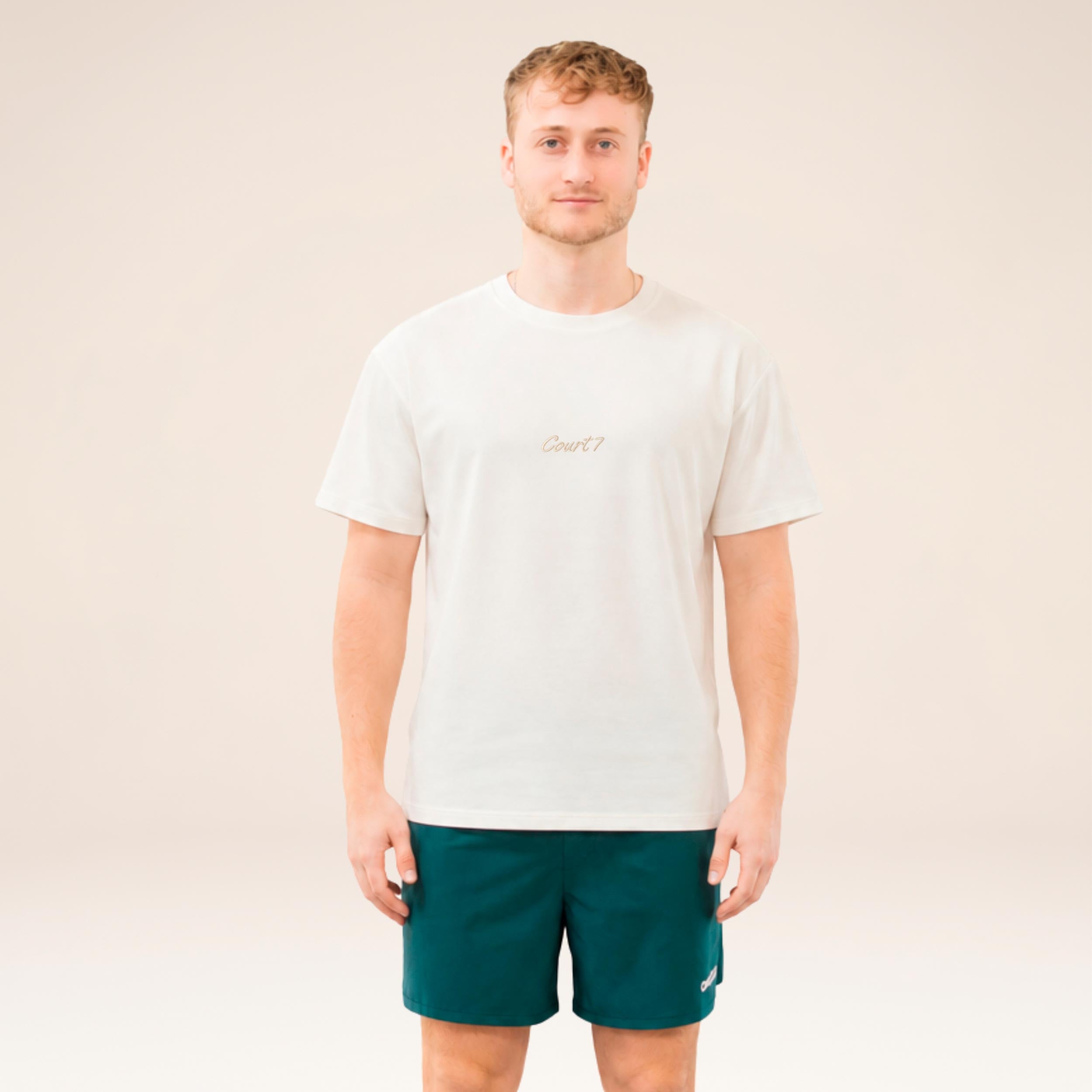 COURT7 AD-IN Basic 2.0 Tričko Unisex - krémovo-biela