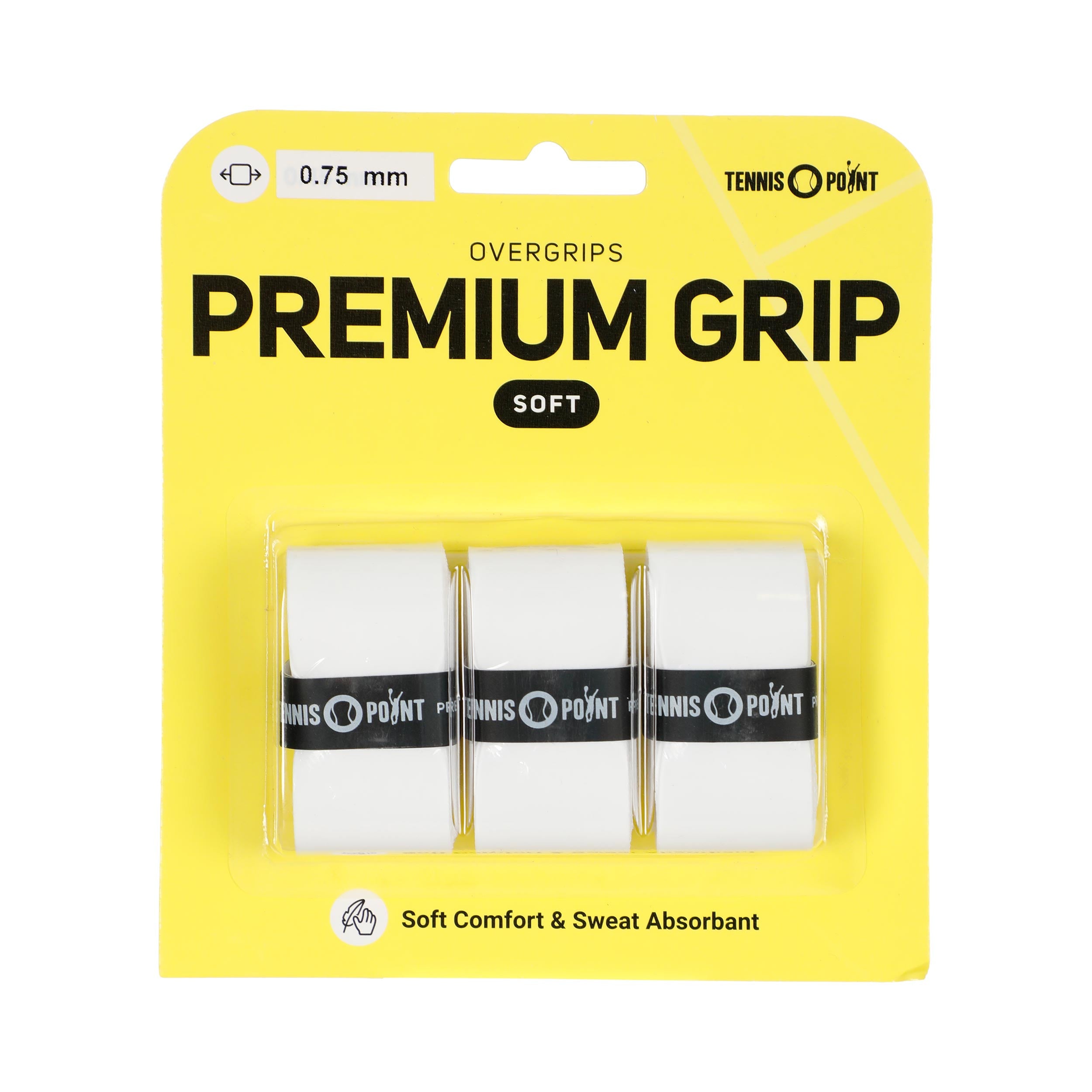 Tennis-Point Premium Soft 3ks v baleni - bílá