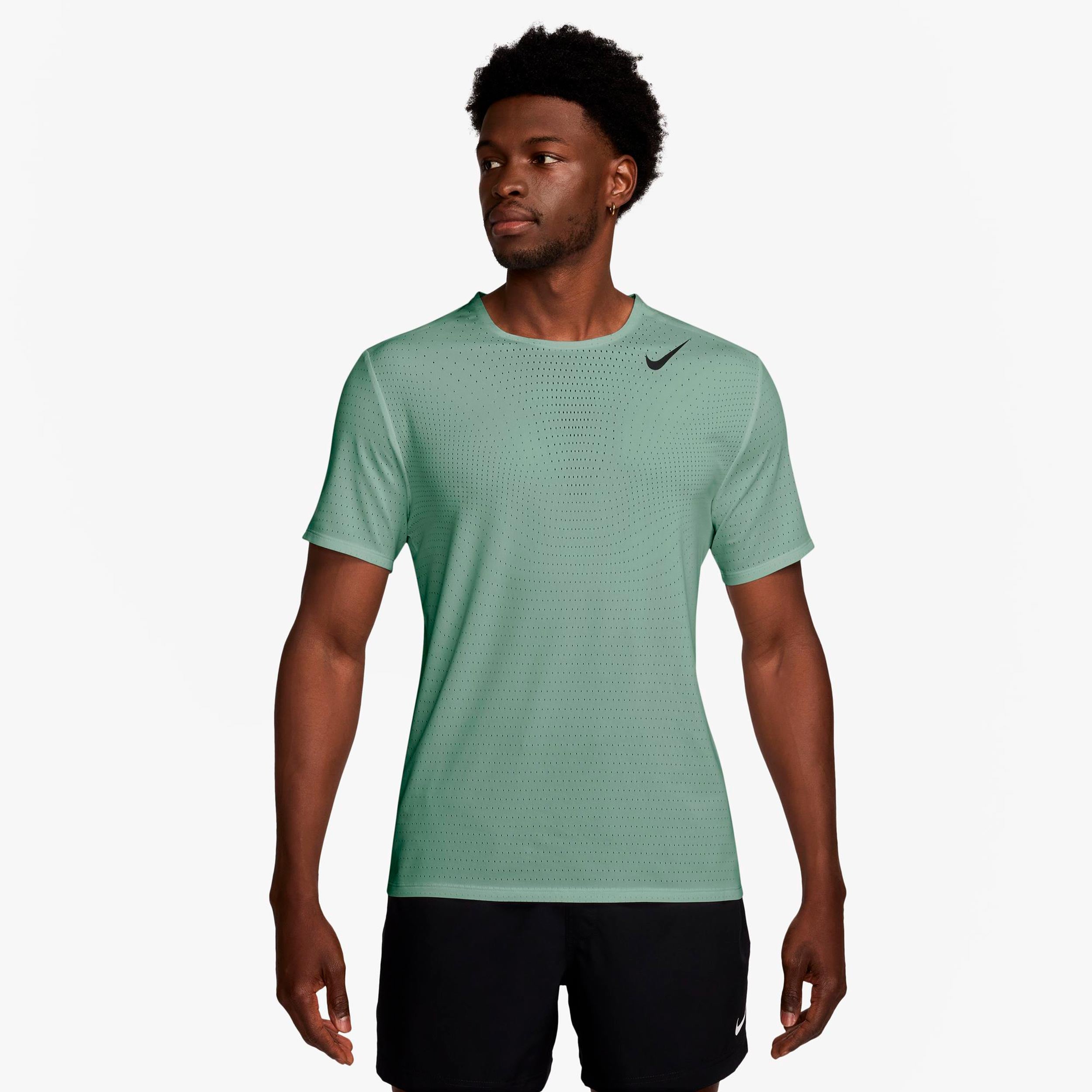 Nike Aeroswift Bežecké tričko Muži - olivová, černá