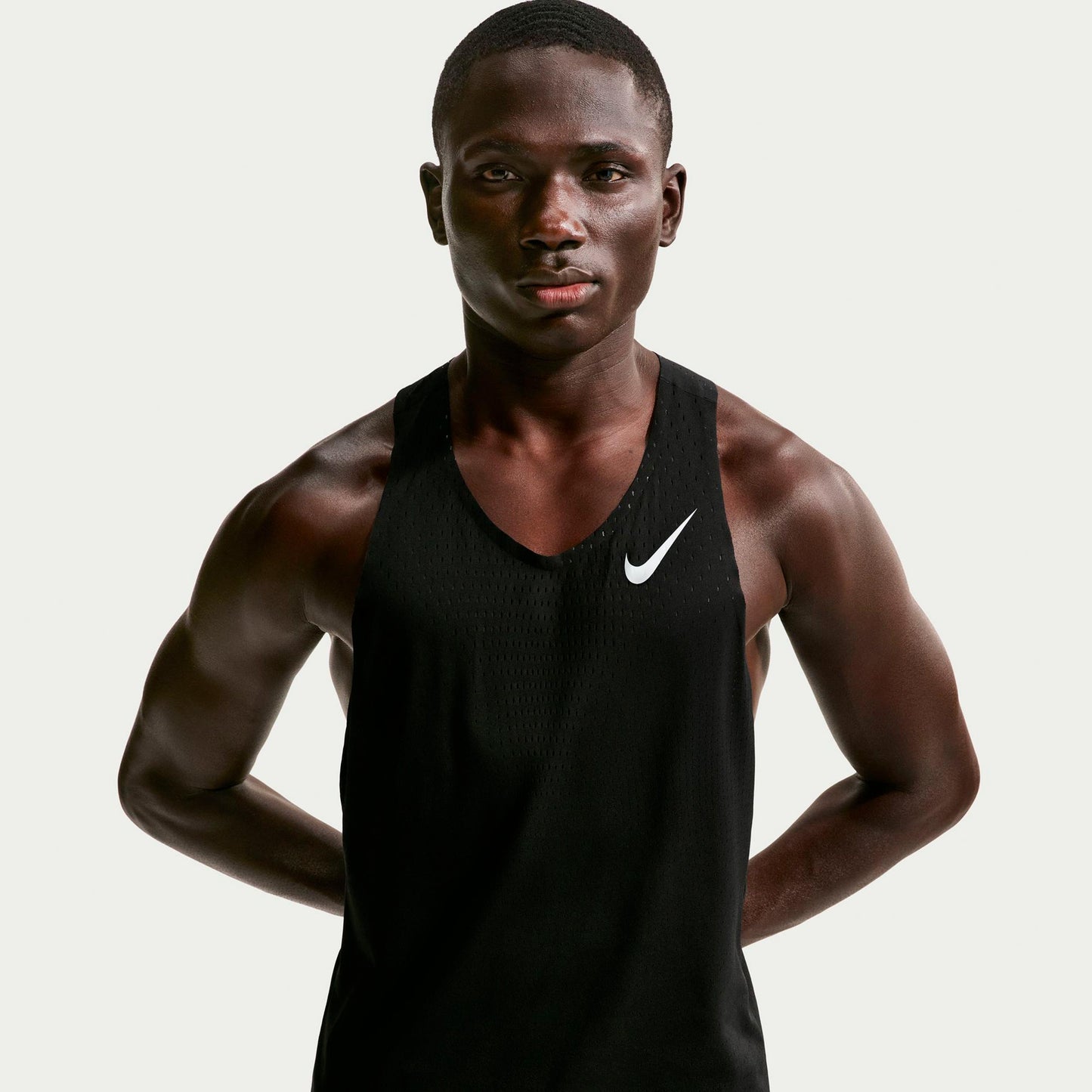 Nike AeroSwift Bežecké tričko Muži - černá, bílá