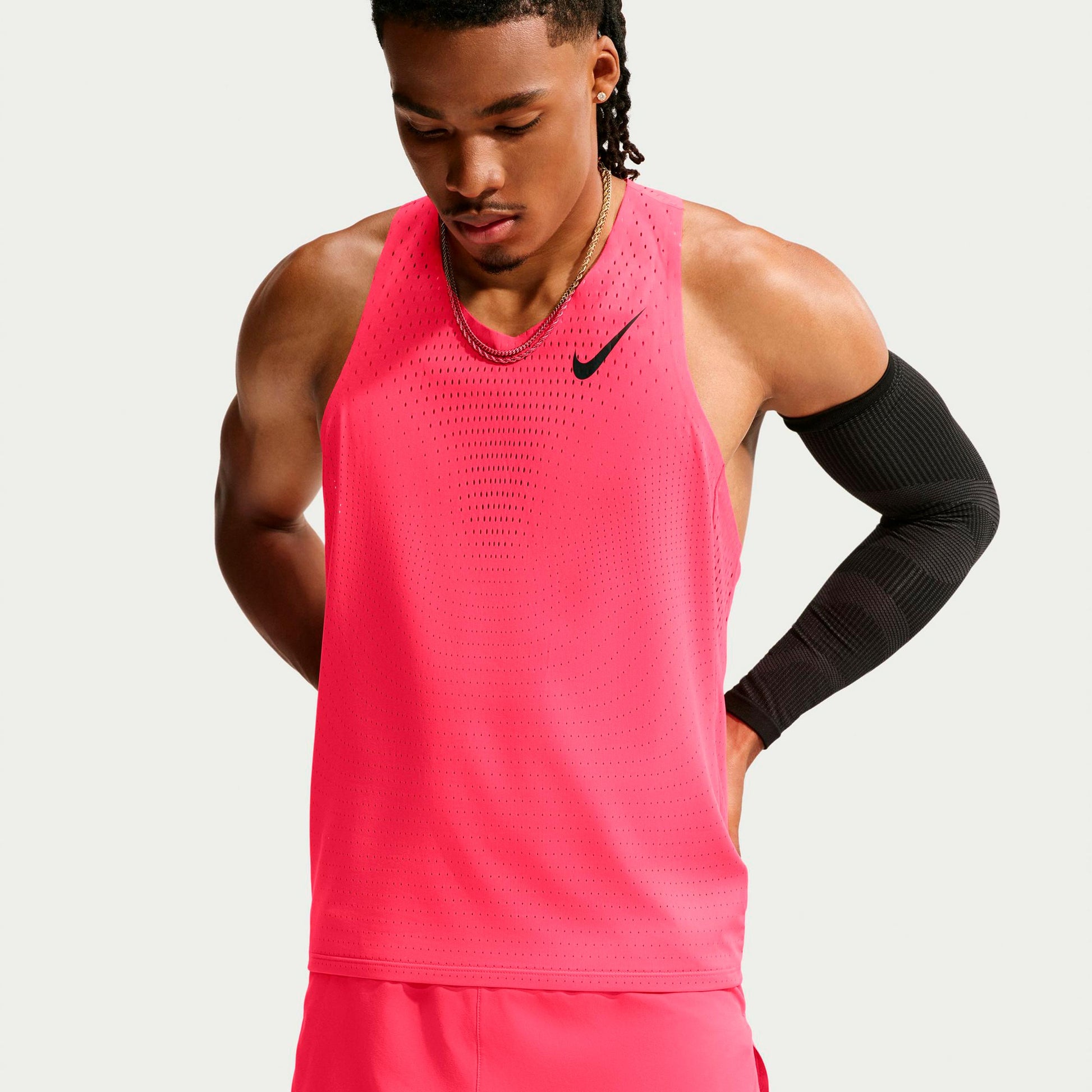 Nike AeroSwift  Bežecké tričko Muži - červená, černá