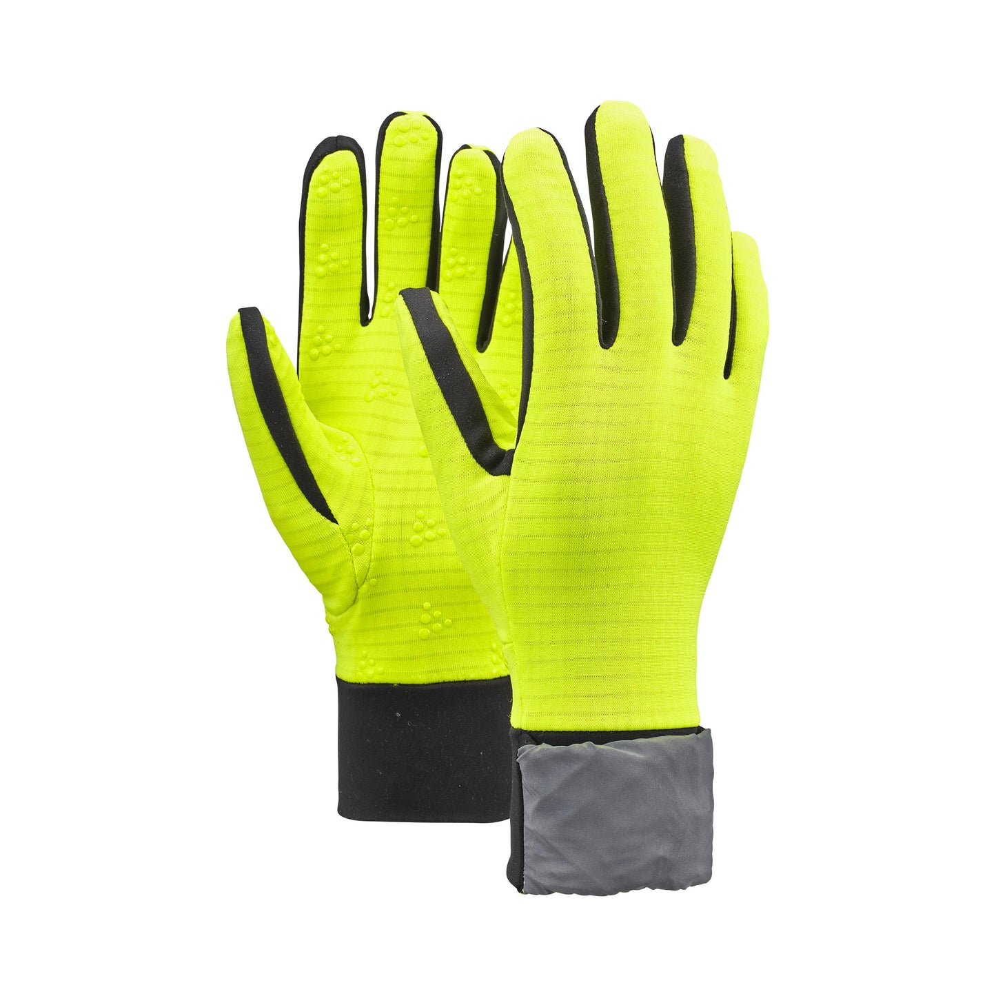 Craft Essence Hybrid Běžecké rukavice Unisex - neonově žlutá, stříbrná