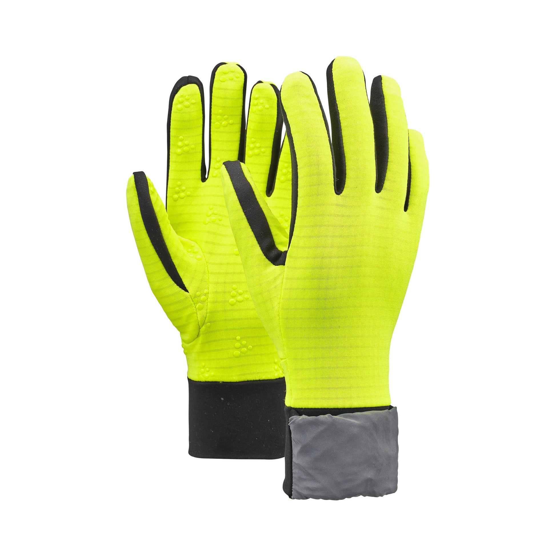 Craft Essence Hybrid Běžecké rukavice Unisex - neonově žlutá, stříbrná