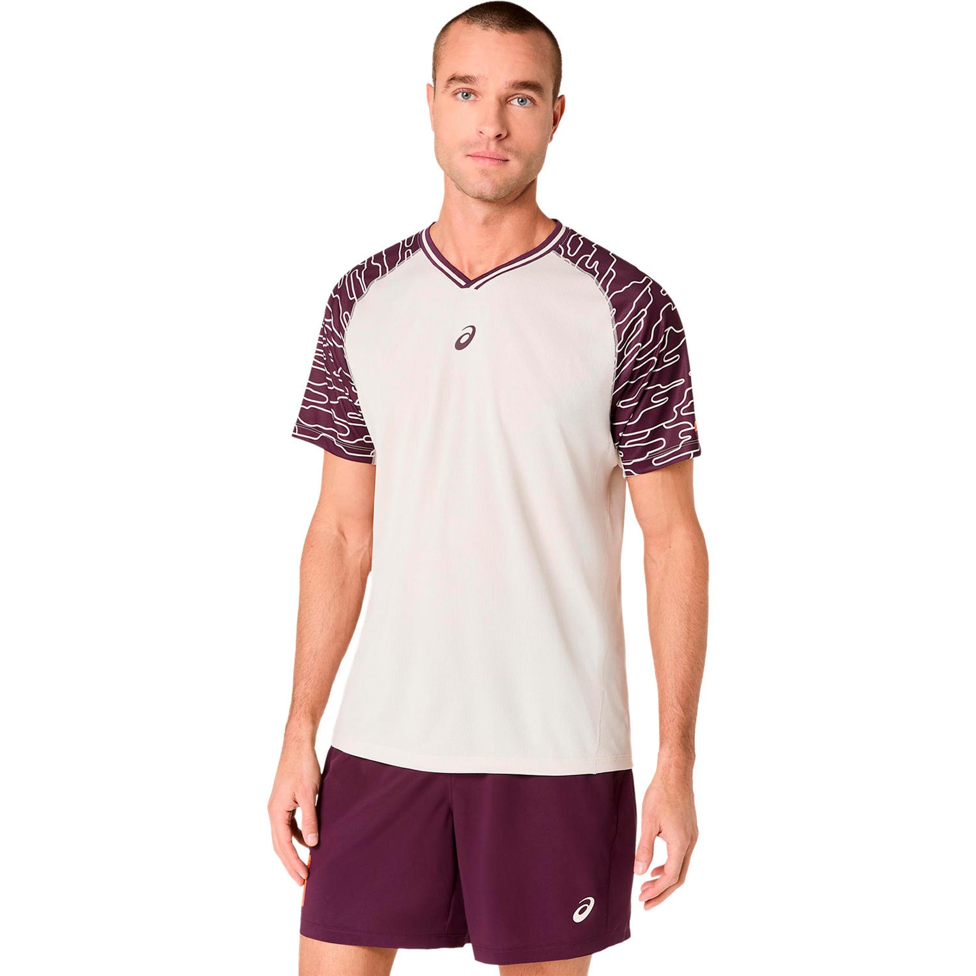 ASICS Court Tričko Muži - béžová, vícebarevné