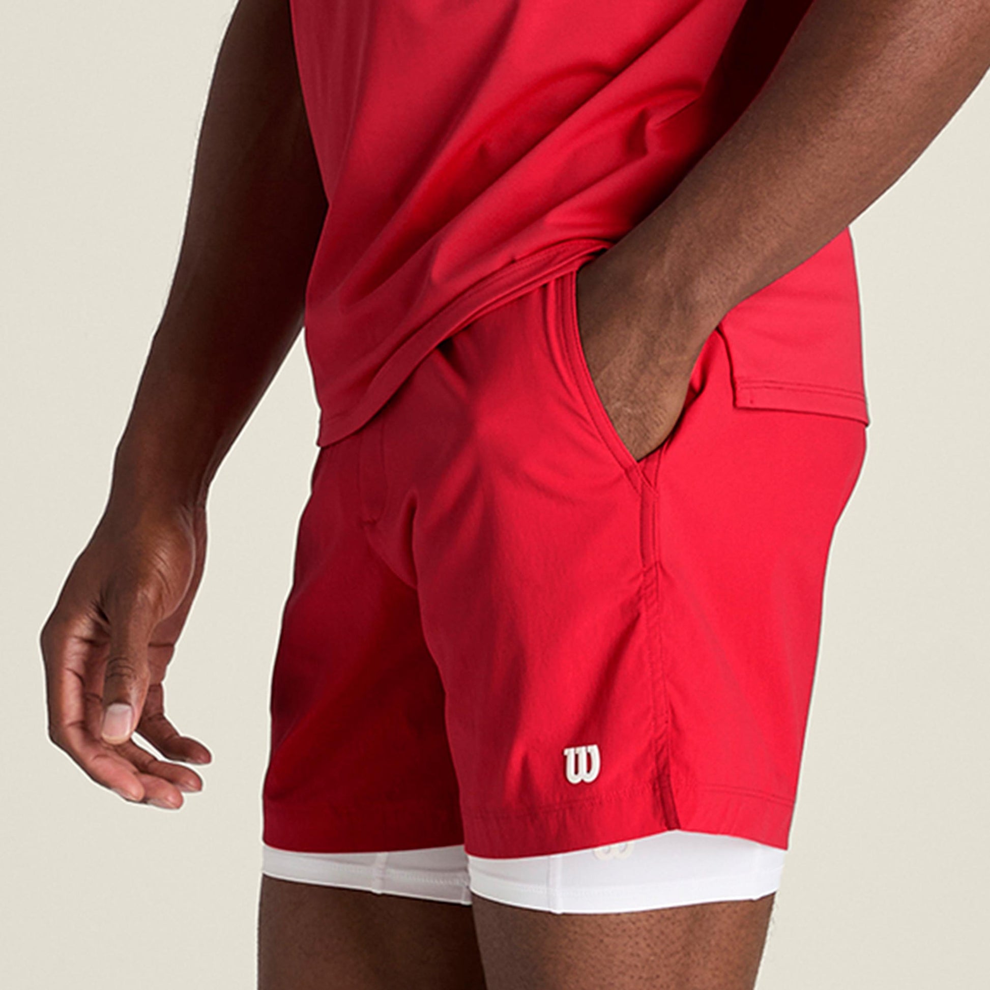 Wilson Volley 6in Unlined Šortky Muži - červená