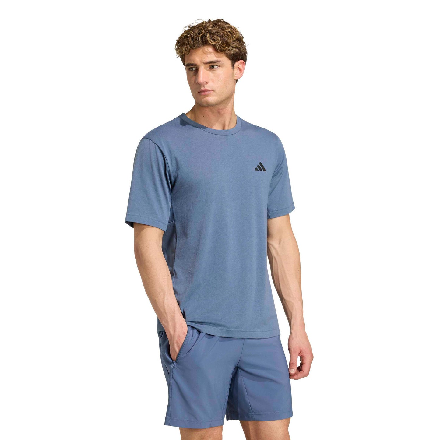 adidas Essentials Tričko Muži - modro-šedá