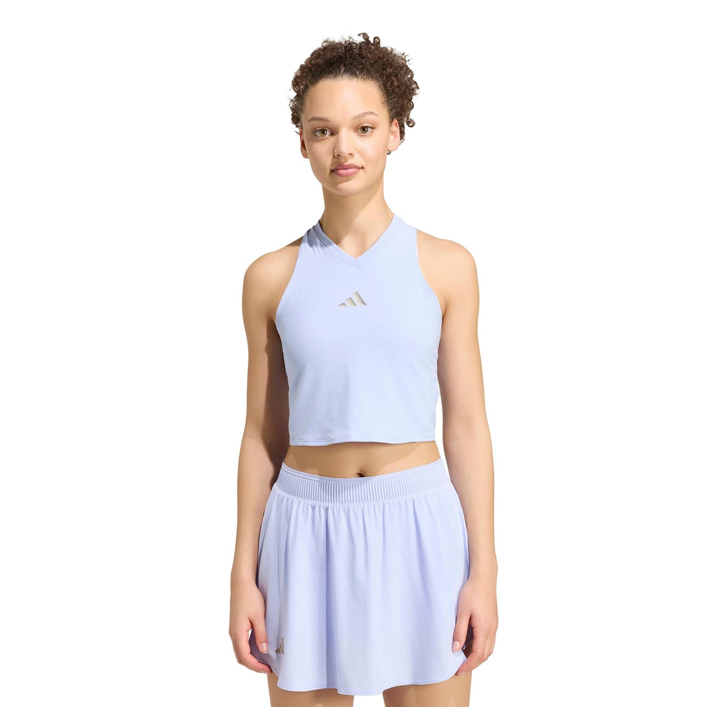 adidas Y- Pro Crop Sportovní tílko Dámy - šeříková, stříbrná