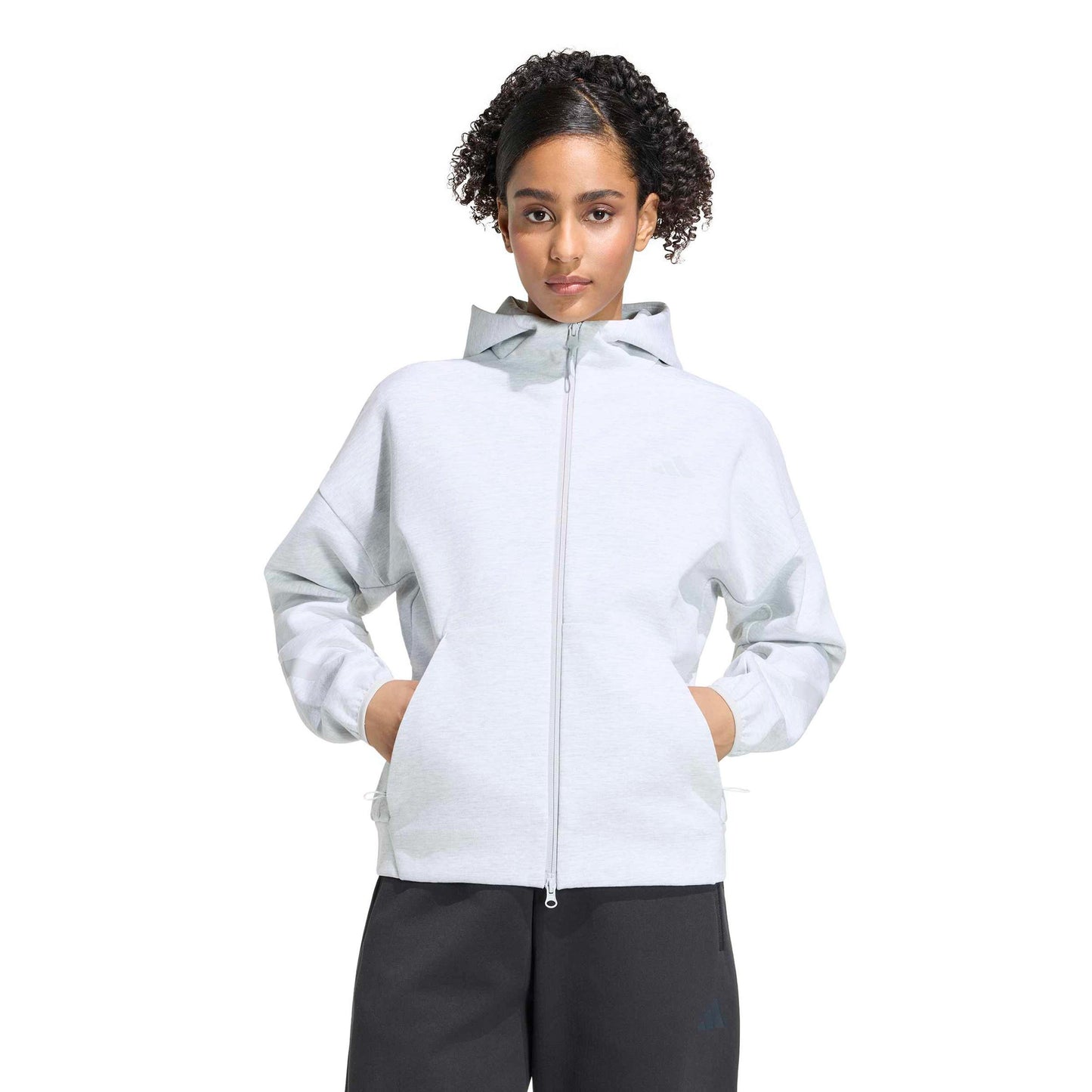 adidas Z.N.E. Mikina s kapucí Dámy - světle šedá