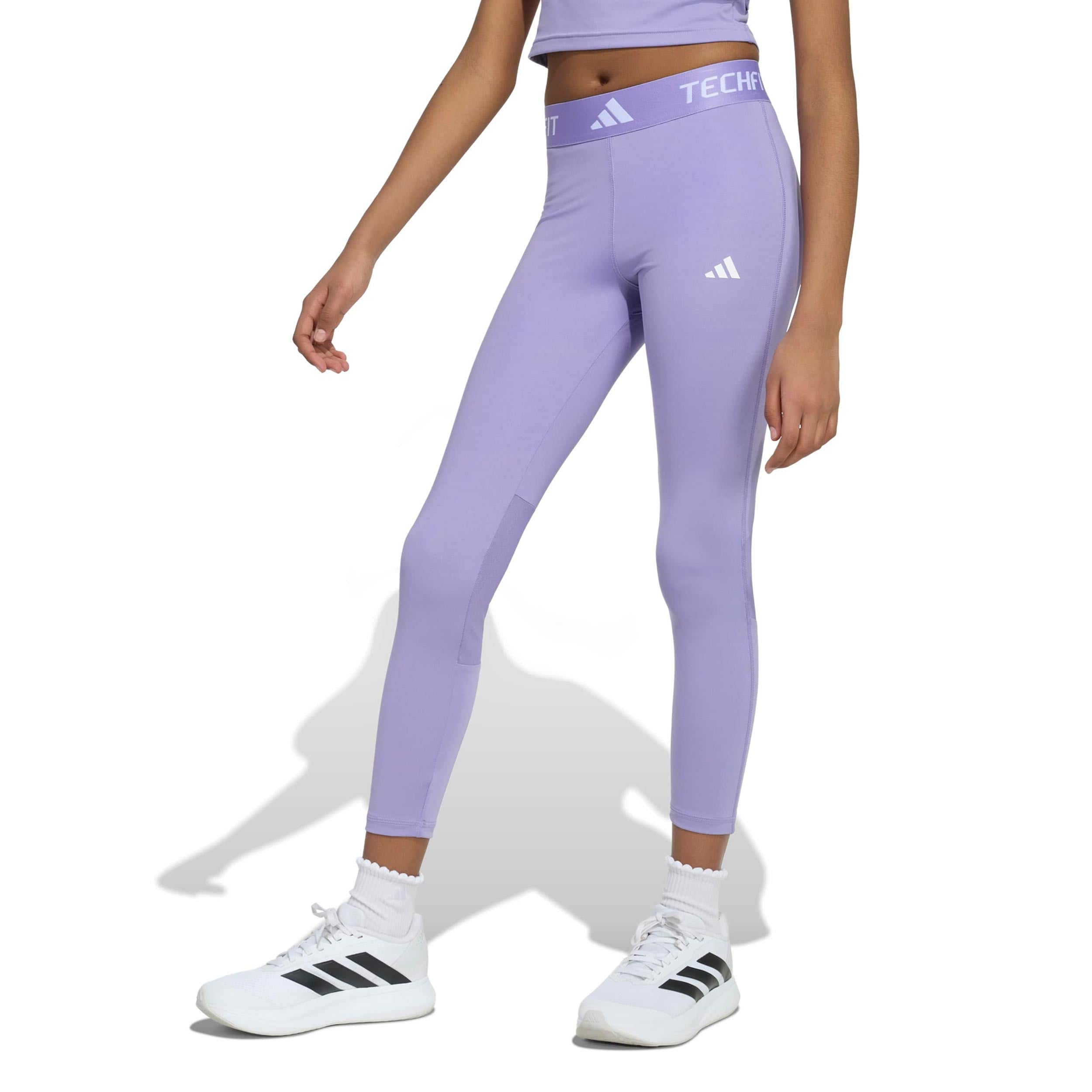 adidas 7/8 Těsné Děti - šeříková, bílá