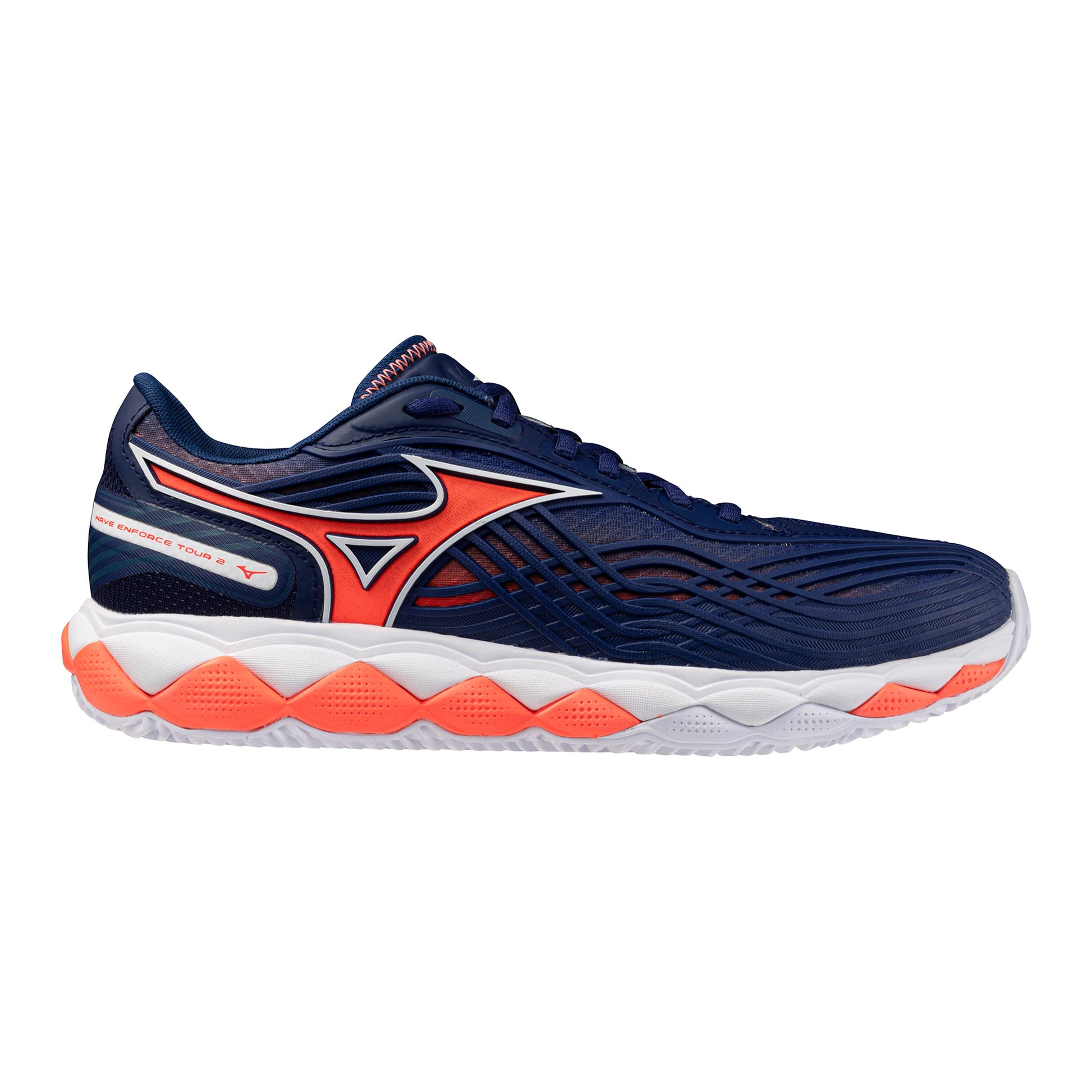 Mizuno Wave Enforce Tour 2 Obuv na antuku Muži - tmavě modrá, oranžová