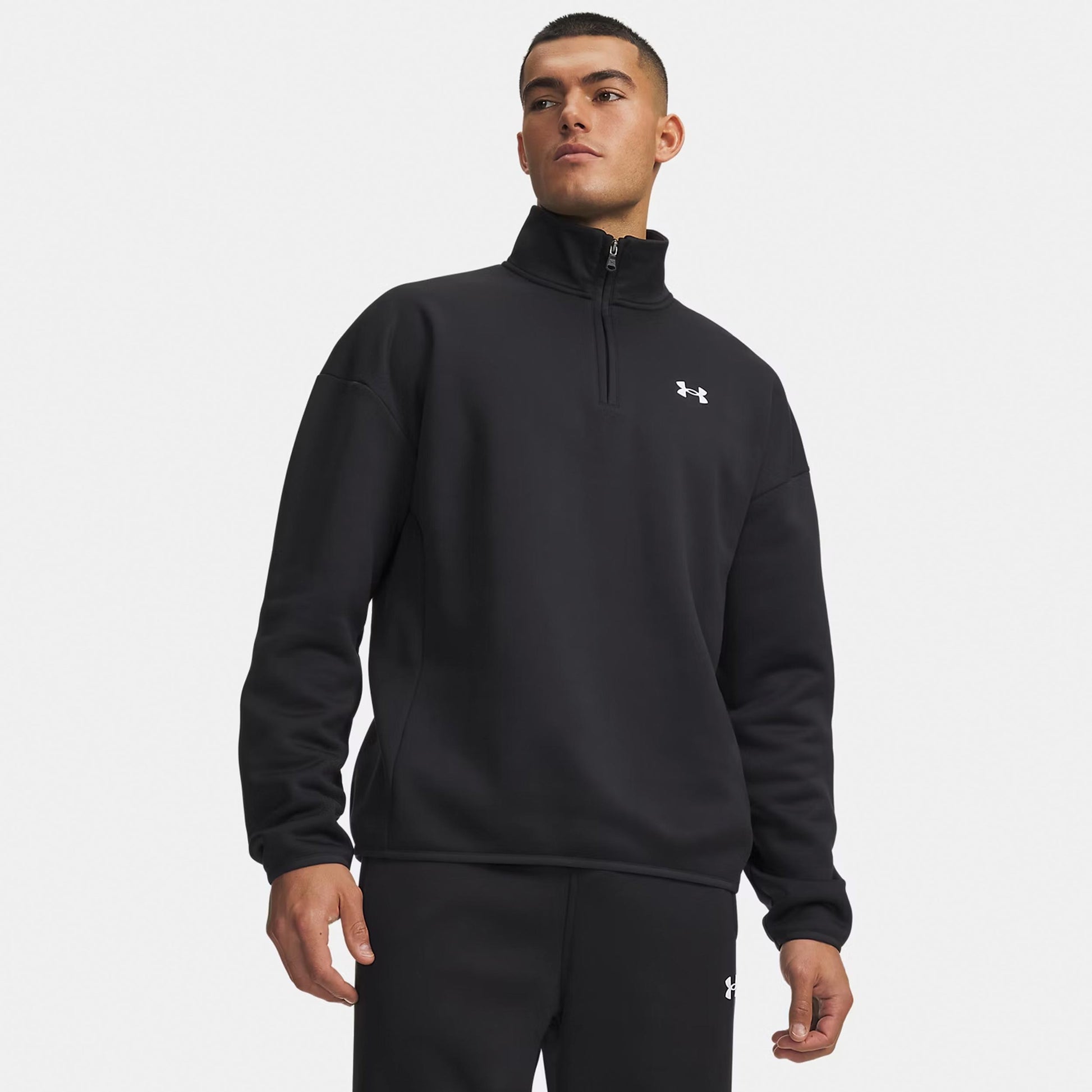 Under Armour Armour Fleece 1/4 Zip S dlouhým rukávem Muži - černá, bílá