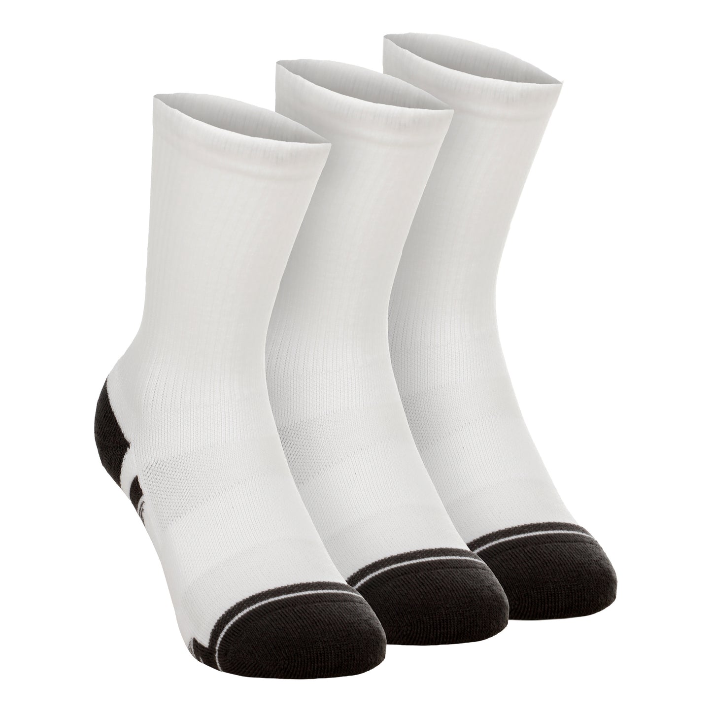 Under Armour Performance Tech Crew Sportovní ponožky 3ks v baleni Unisex - bílá, tmavě šedá