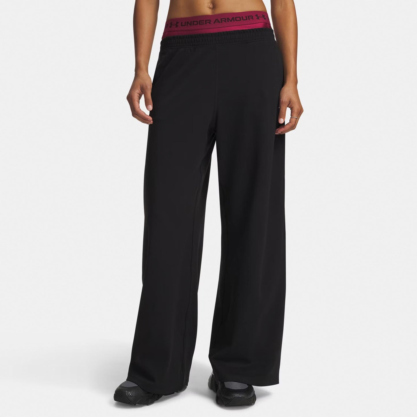 Under Armour Motion Wide Tréninkové kalhoty Dámy - černá, bílá