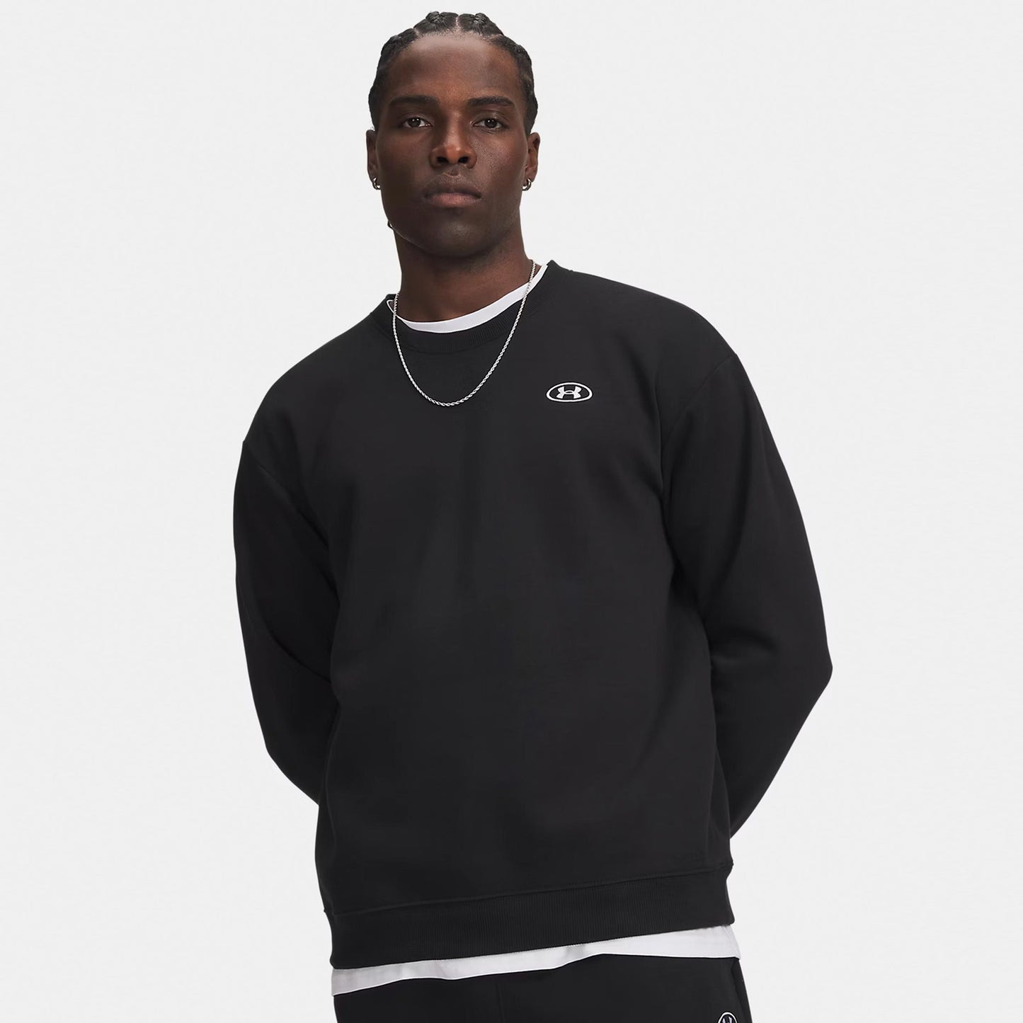 Under Armour Rival Fleece Crew Mikina Muži - černá, bílá
