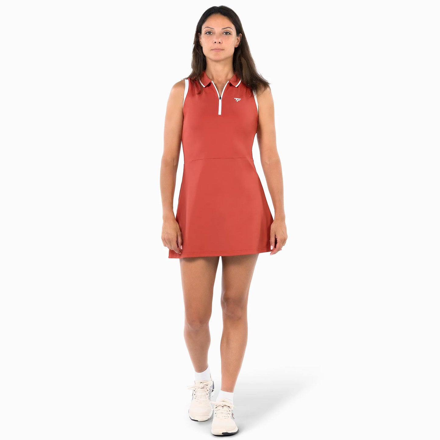 Tecnifibre Tech Šaty Dámy - červeno-oranžová, bílá
