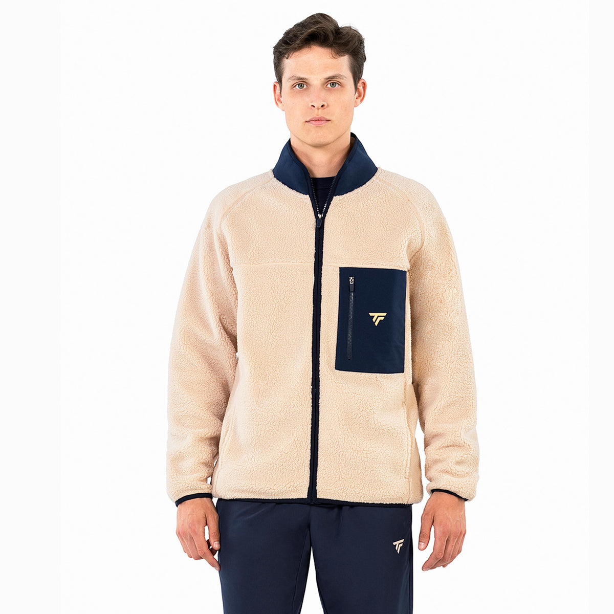 Tecnifibre Sherpa Tréninková bunda Unisex - béžová, tmavě modrá
