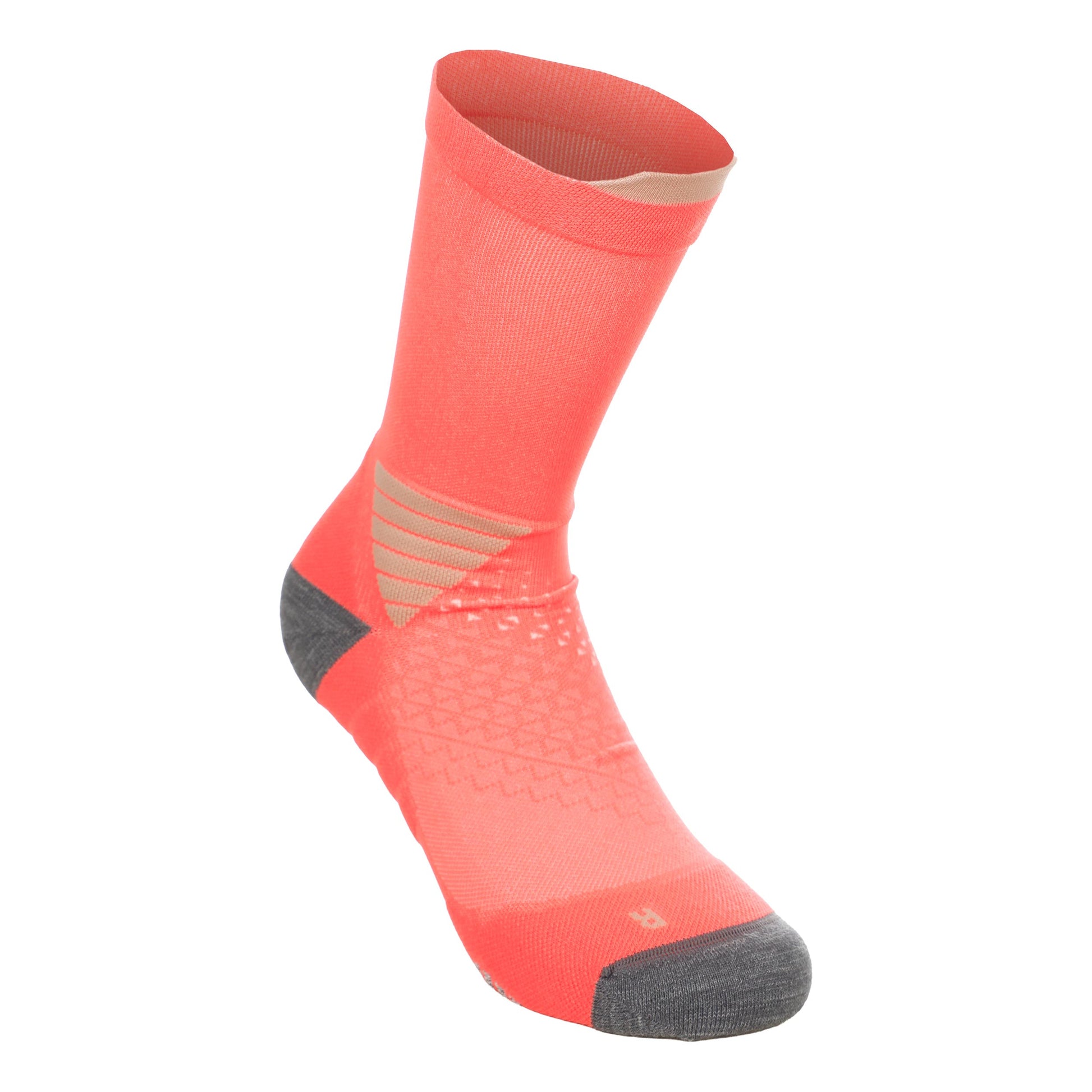 ASICS Elite Fujitrail Crew  Running socks - korálová, šedá