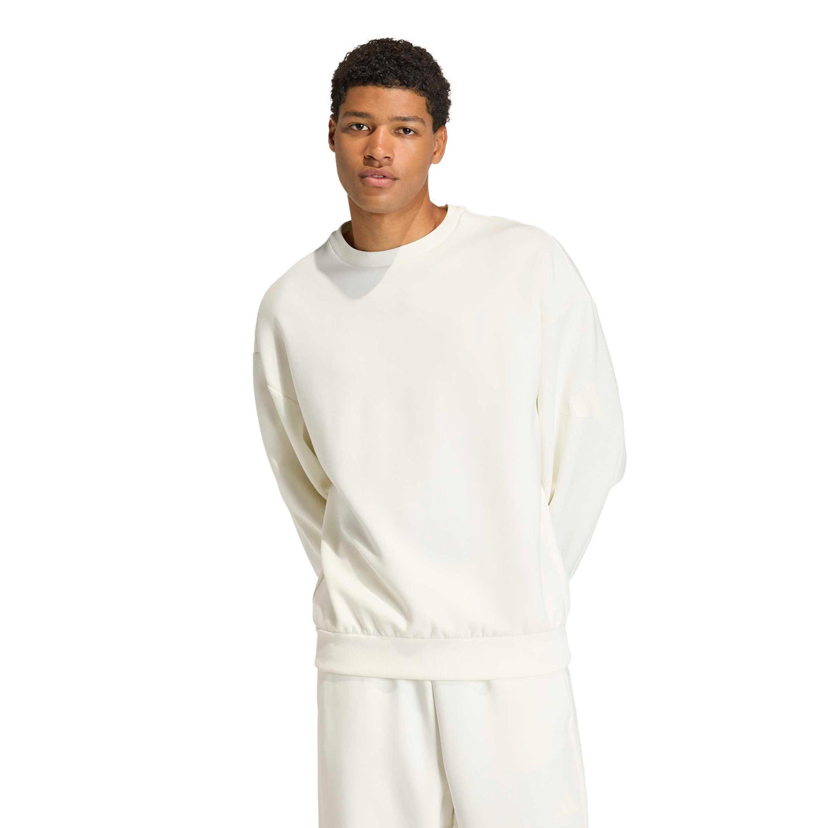 adidas Soft Lux Crew Mikina Muži - krémovo-biela