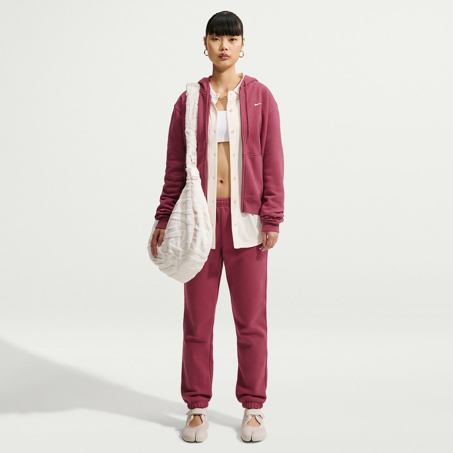 Nike Studio Fleece Mikina s kapucí Dámy - vijolična
