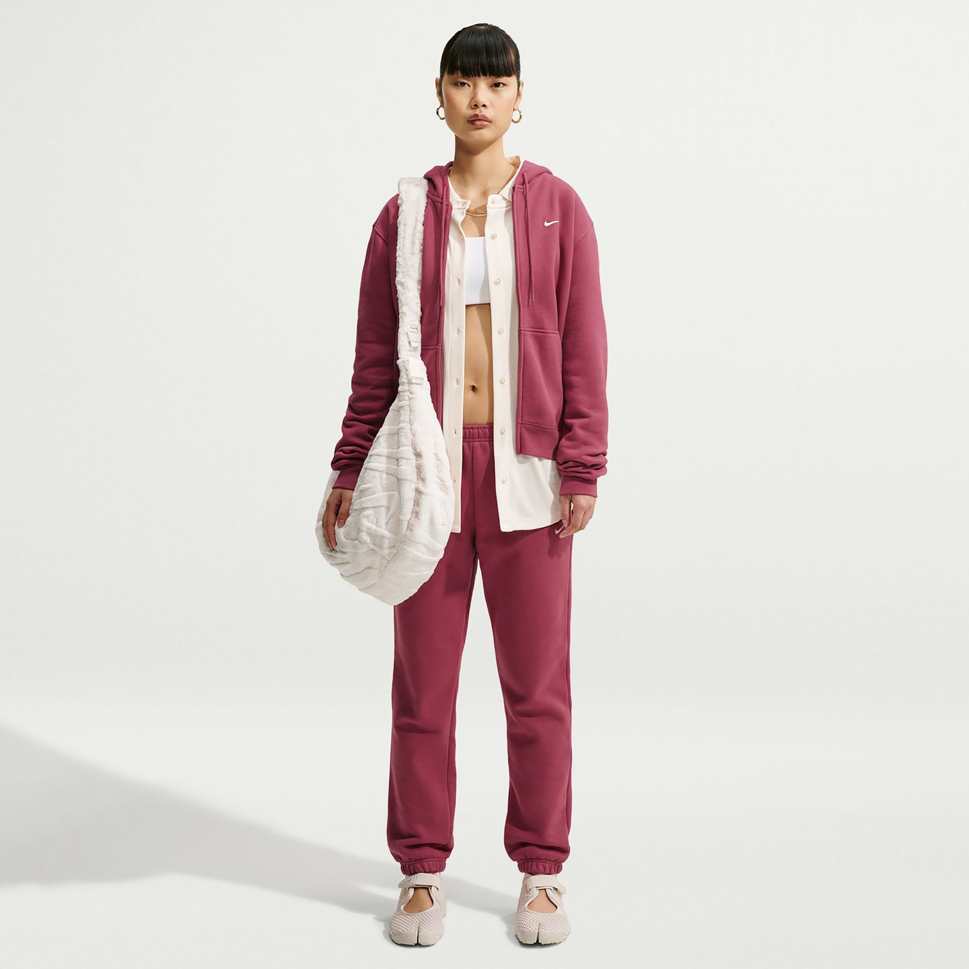 Nike Studio Fleece Mikina s kapucí Dámy - vijolična
