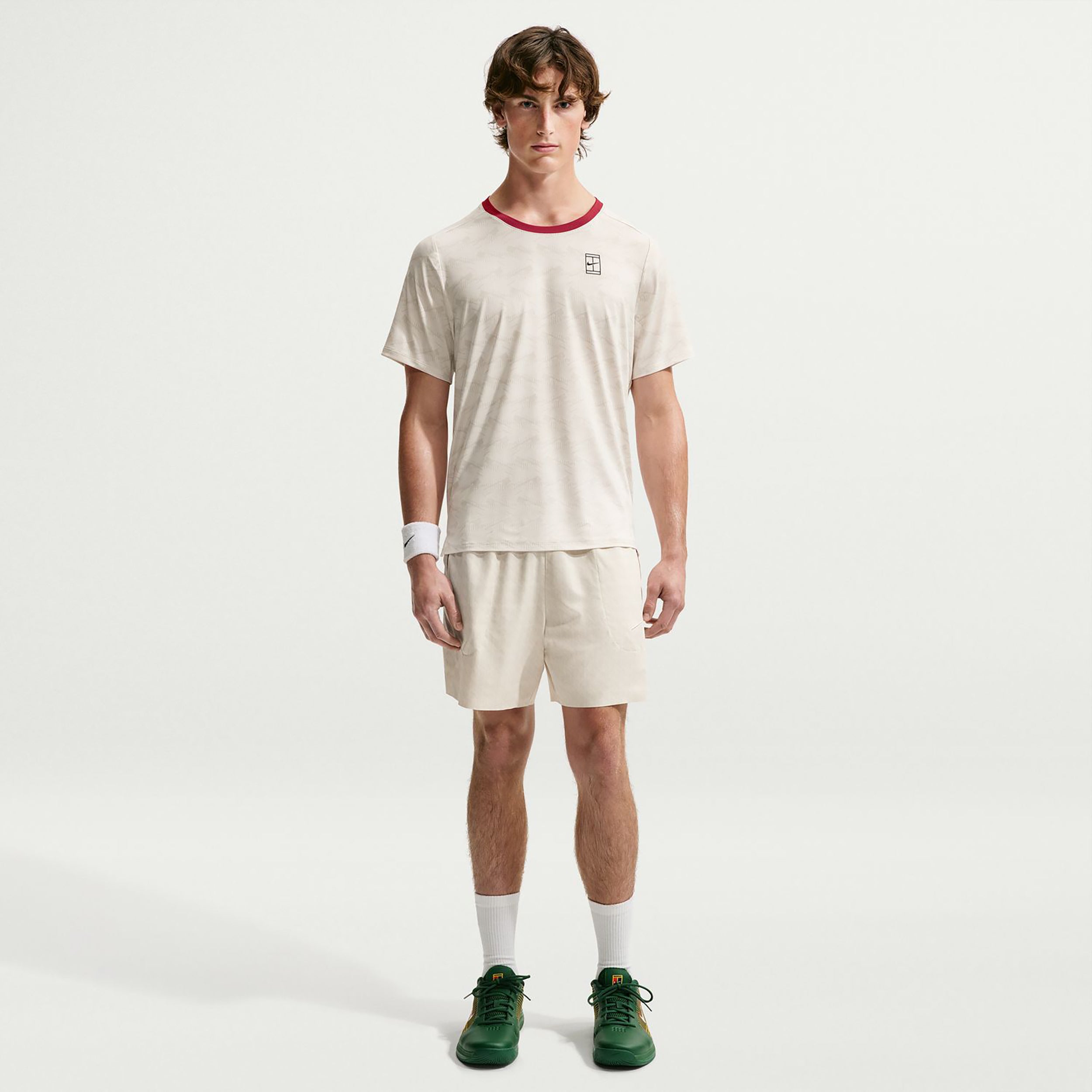 Nike Court Advantage Tričko Muži - krémová, červená