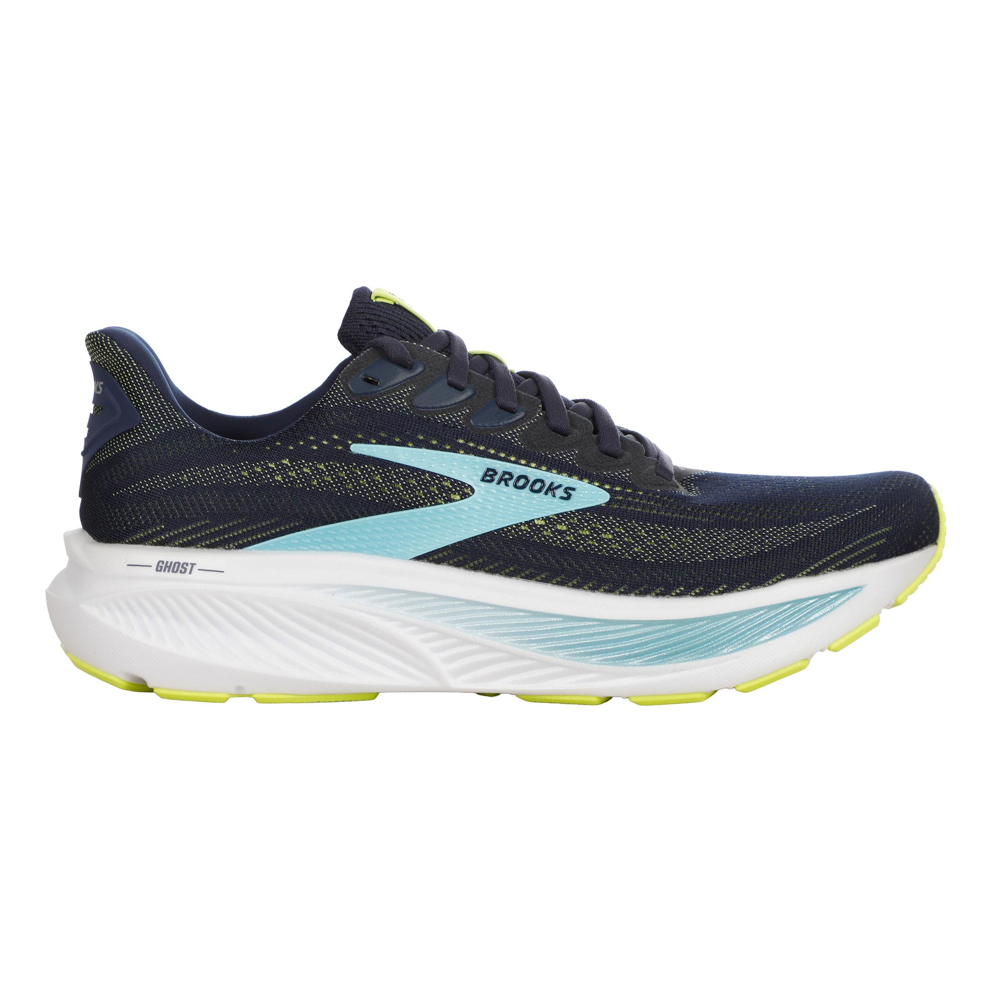 Brooks Ghost 17 Neutrální obuv Muži - tmavě modrá, limetková