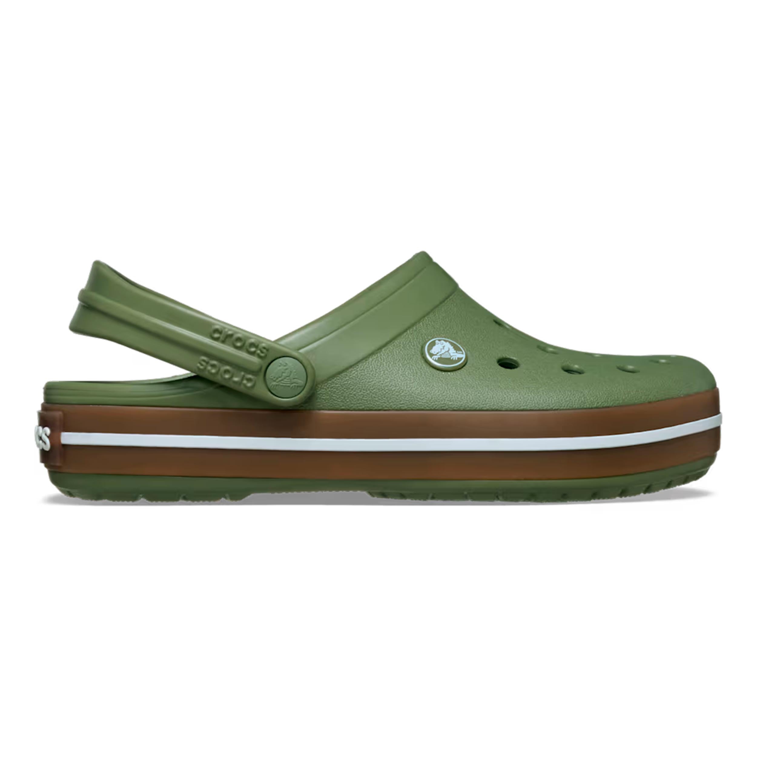 Crocs Crocband Gum Clog Pantofle Muži - olivová, béžová