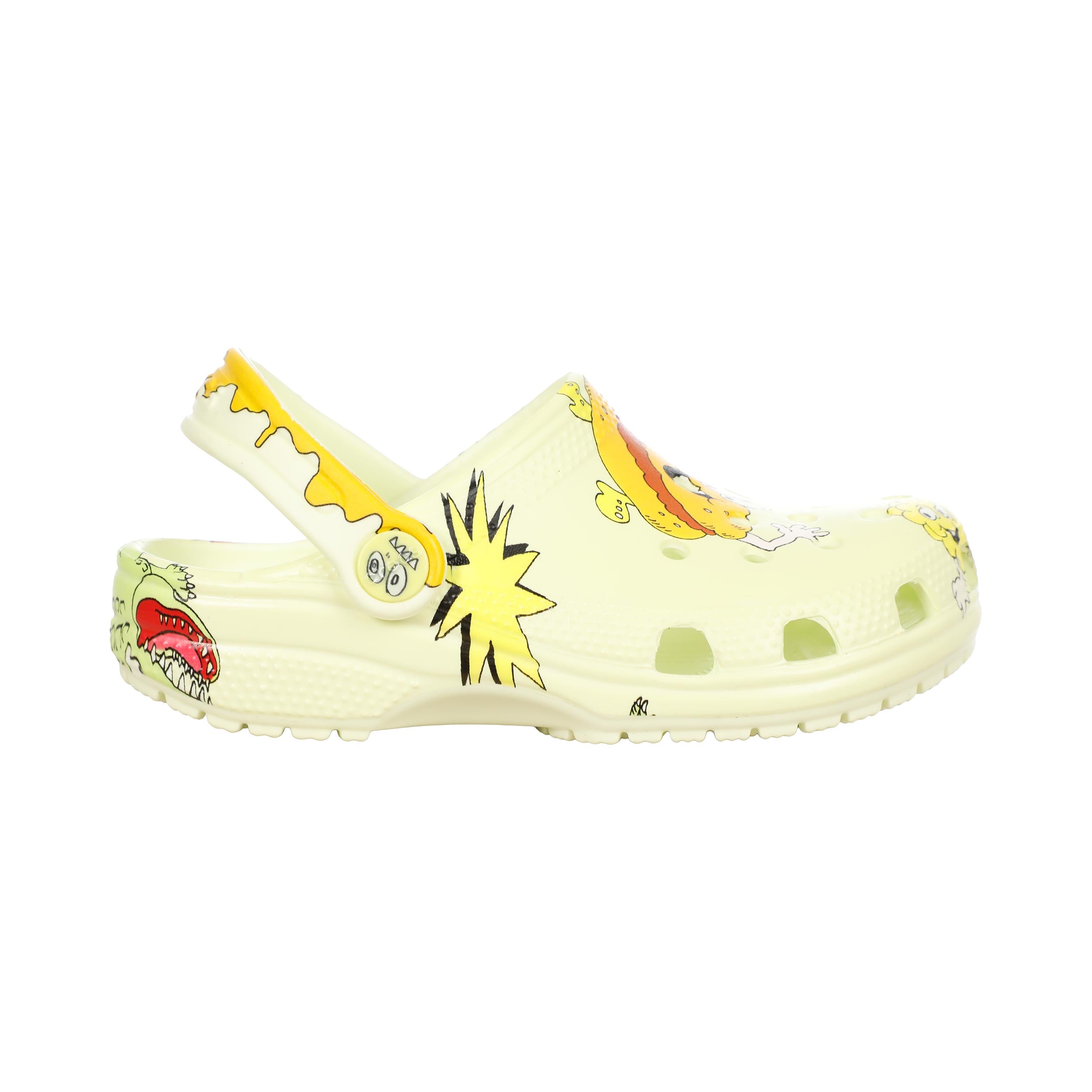 Crocs Classic Glow Pantofle Děti - zelená, vícebarevné