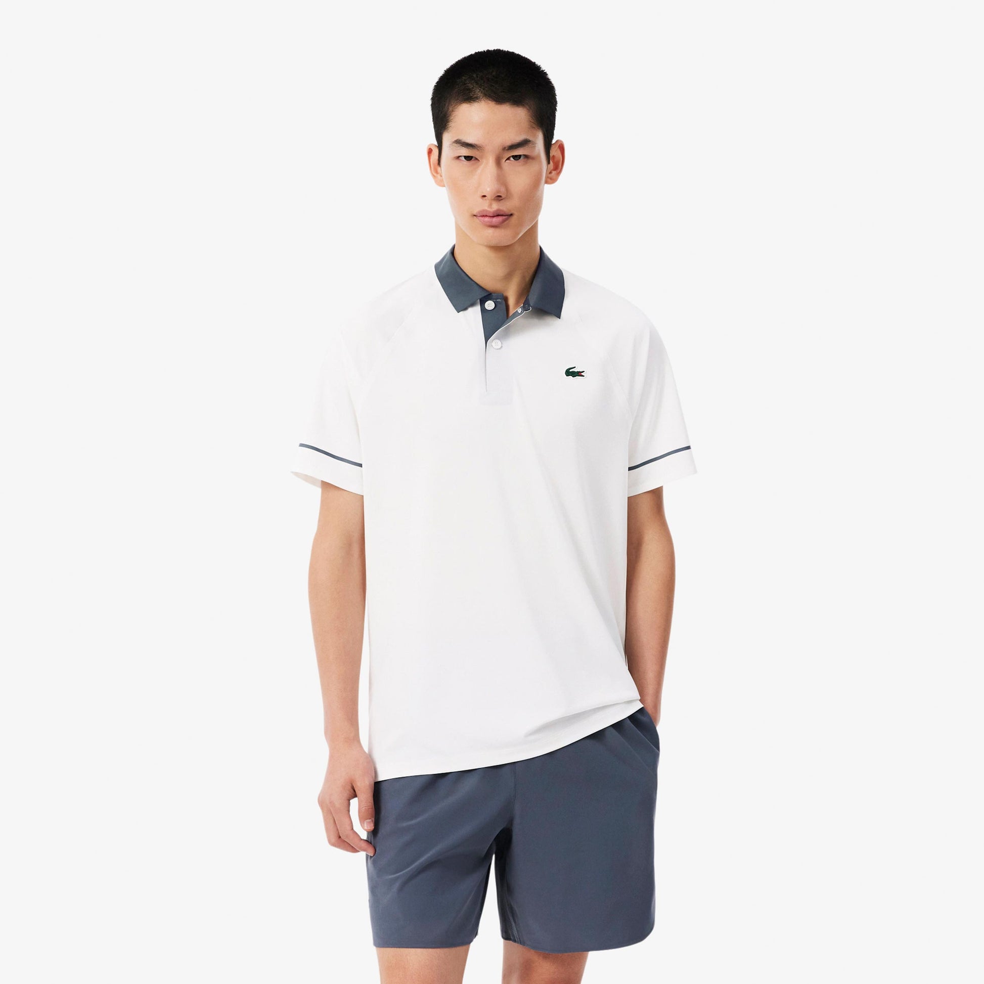 Lacoste Pólo Muži - bílá, sivomodrá