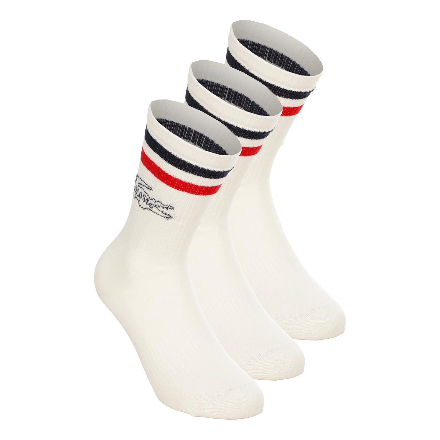 Lacoste French Tenisové ponožky Unisex - bílá, tmavě modrá