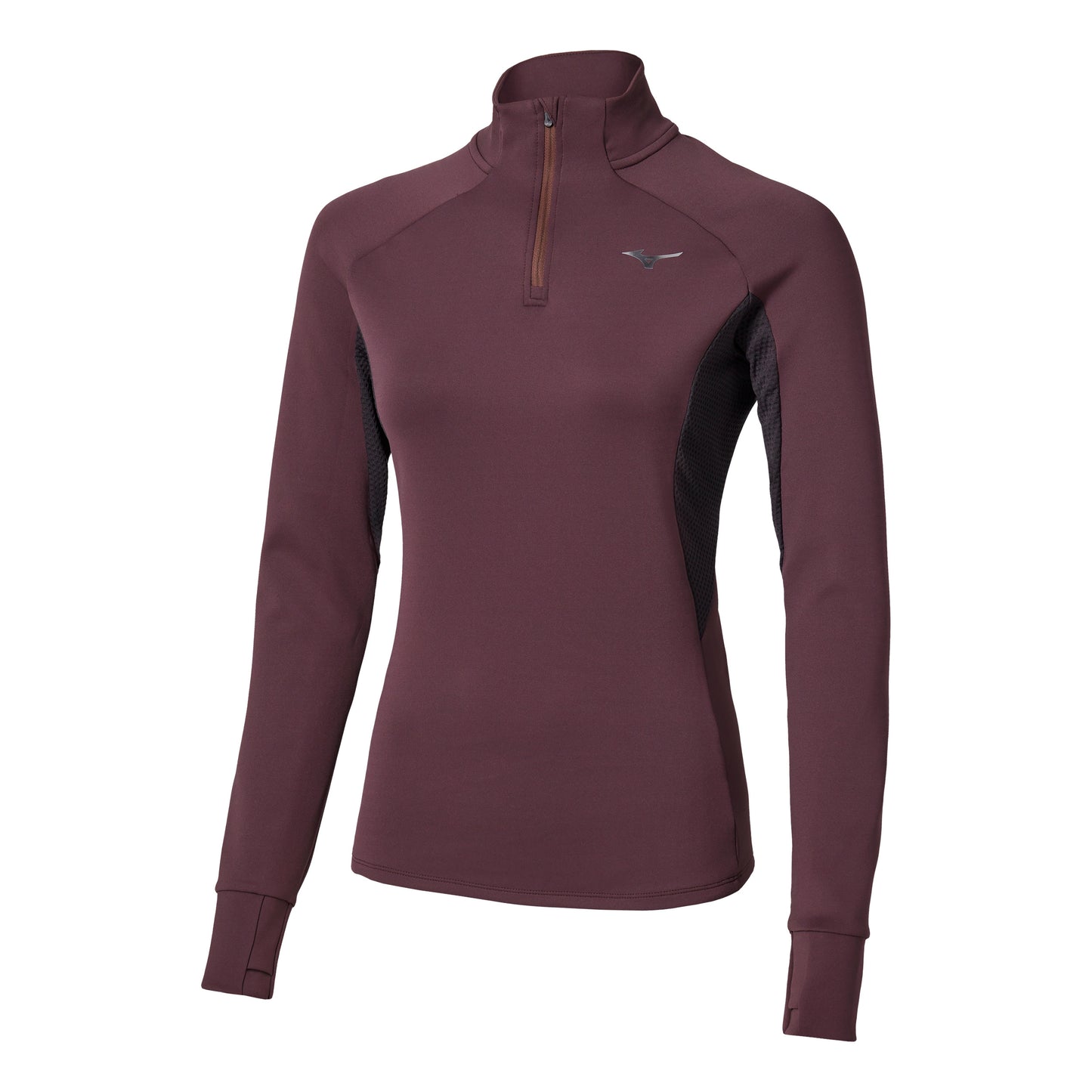 Mizuno Active Warmalite Half Zip Bežecké tričko Dámy - tmavě červená