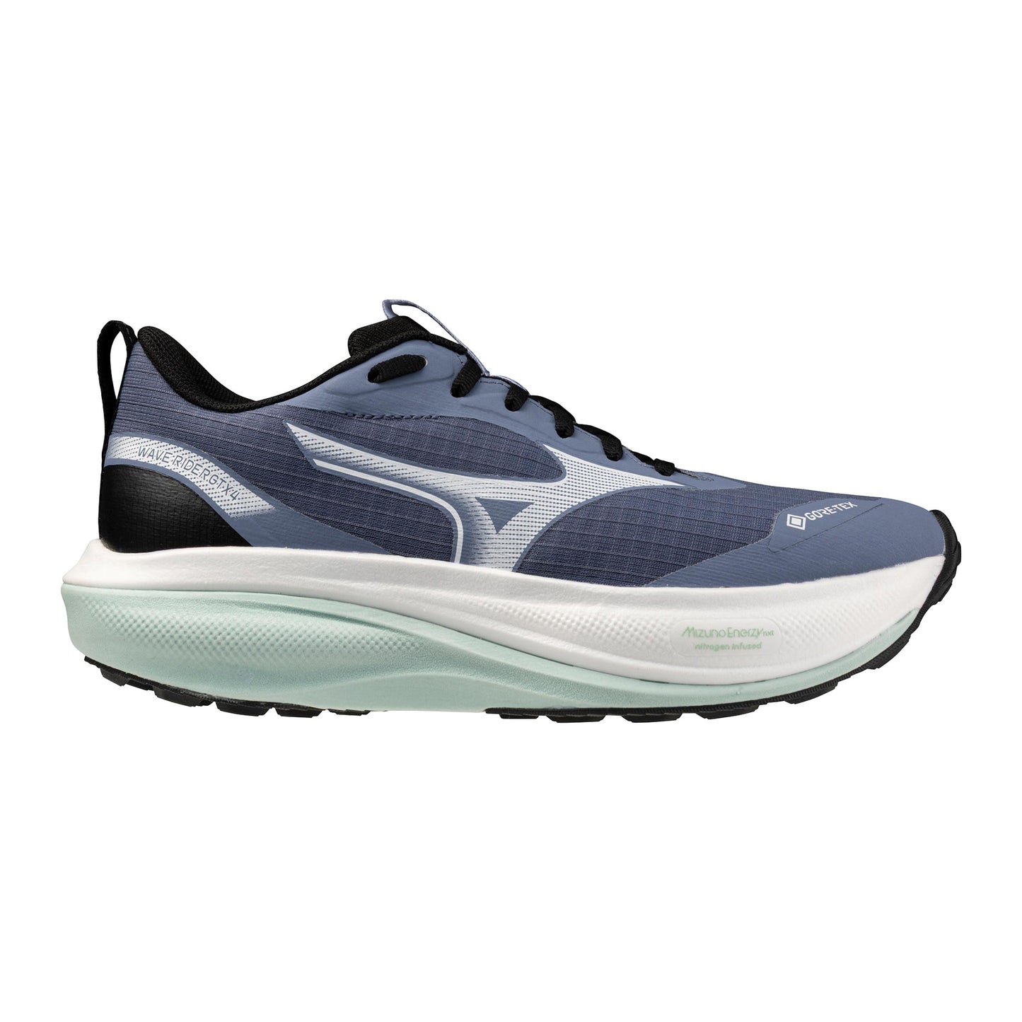 Mizuno Wave Rider GTX 4  Obuv pro měkčí povrch,žádný asfalt Dámy - modro-šedá, mätová