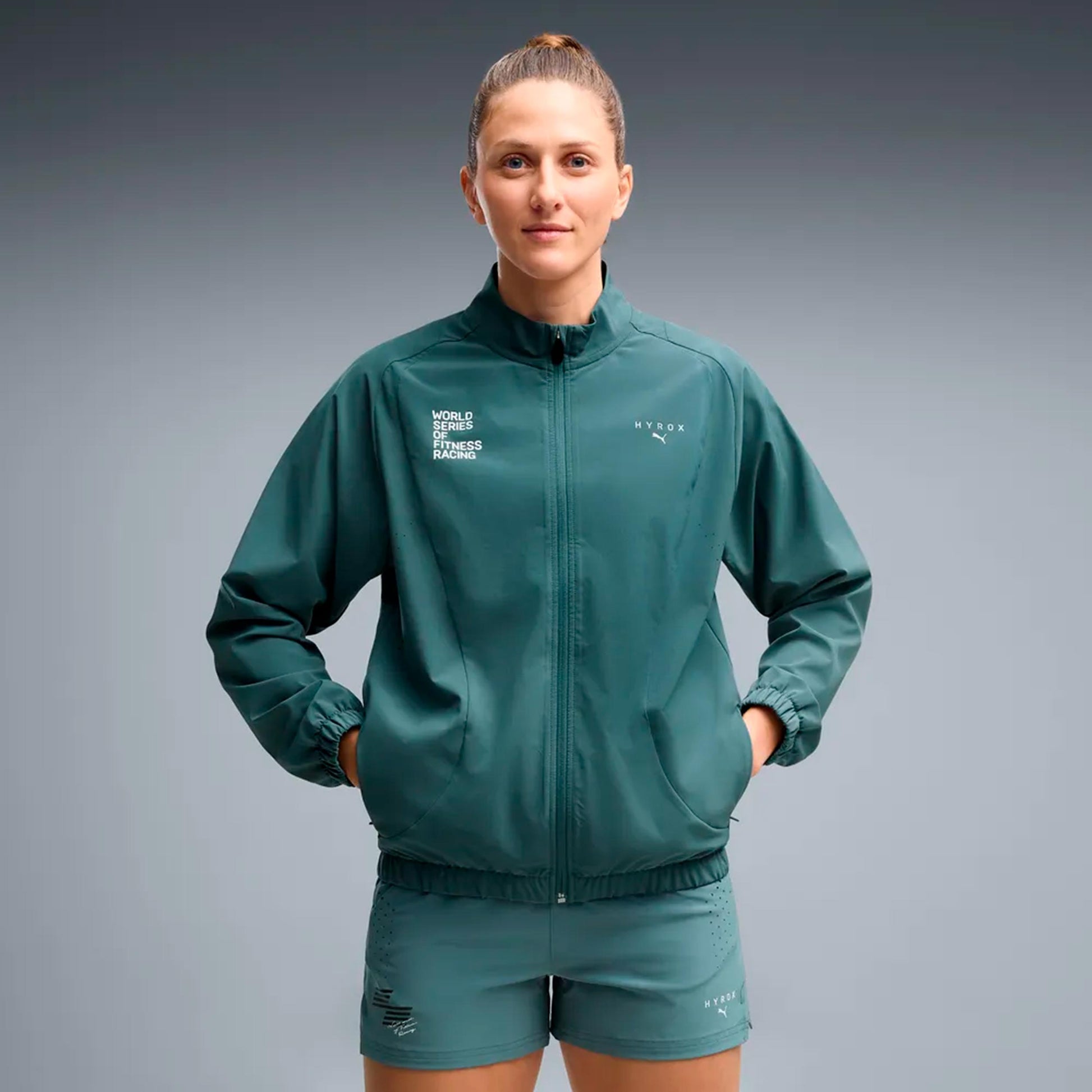 Puma HYROX PWRMODE  Běžecká bunda Dámy - zelená