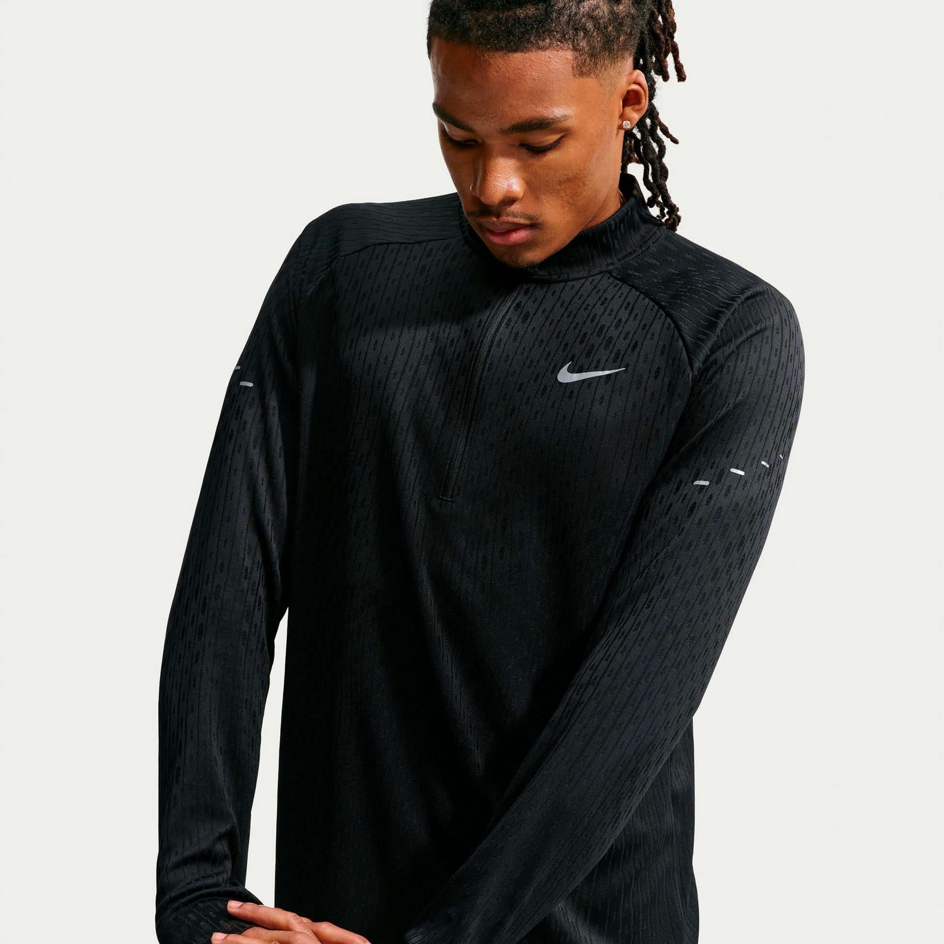 Nike Stride  Bežecké tričko Muži - černá, stříbrná
