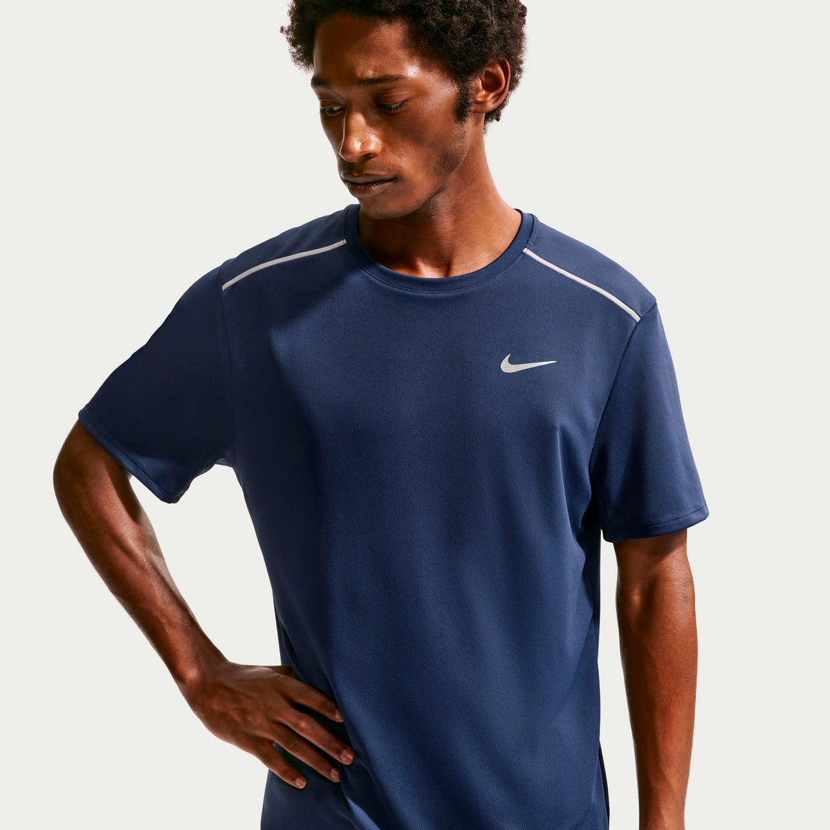Nike Miler  Bežecké tričko Muži - tmavě modrá, stříbrná